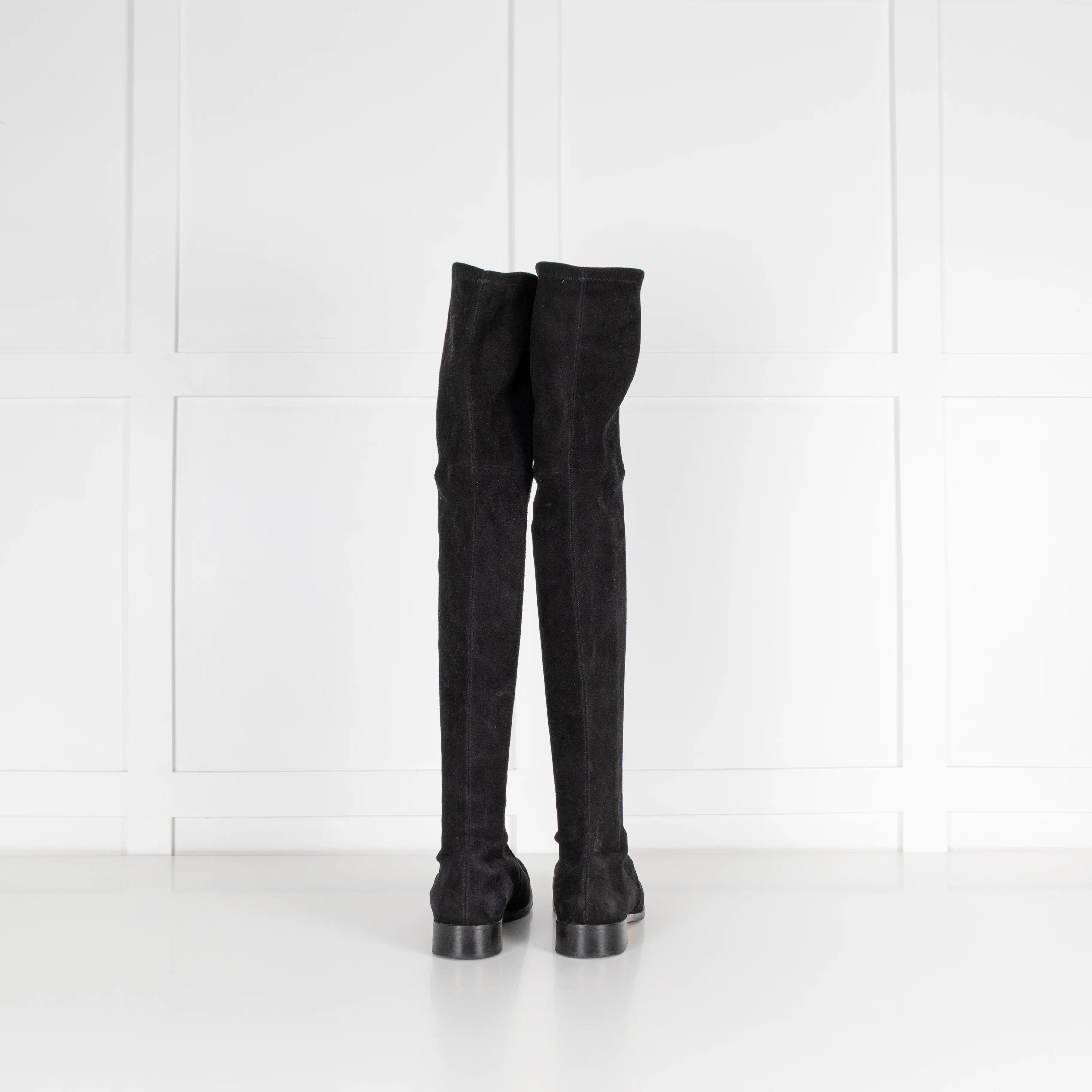 Parallel Paris Black Suede Knee High Boots - Image 4