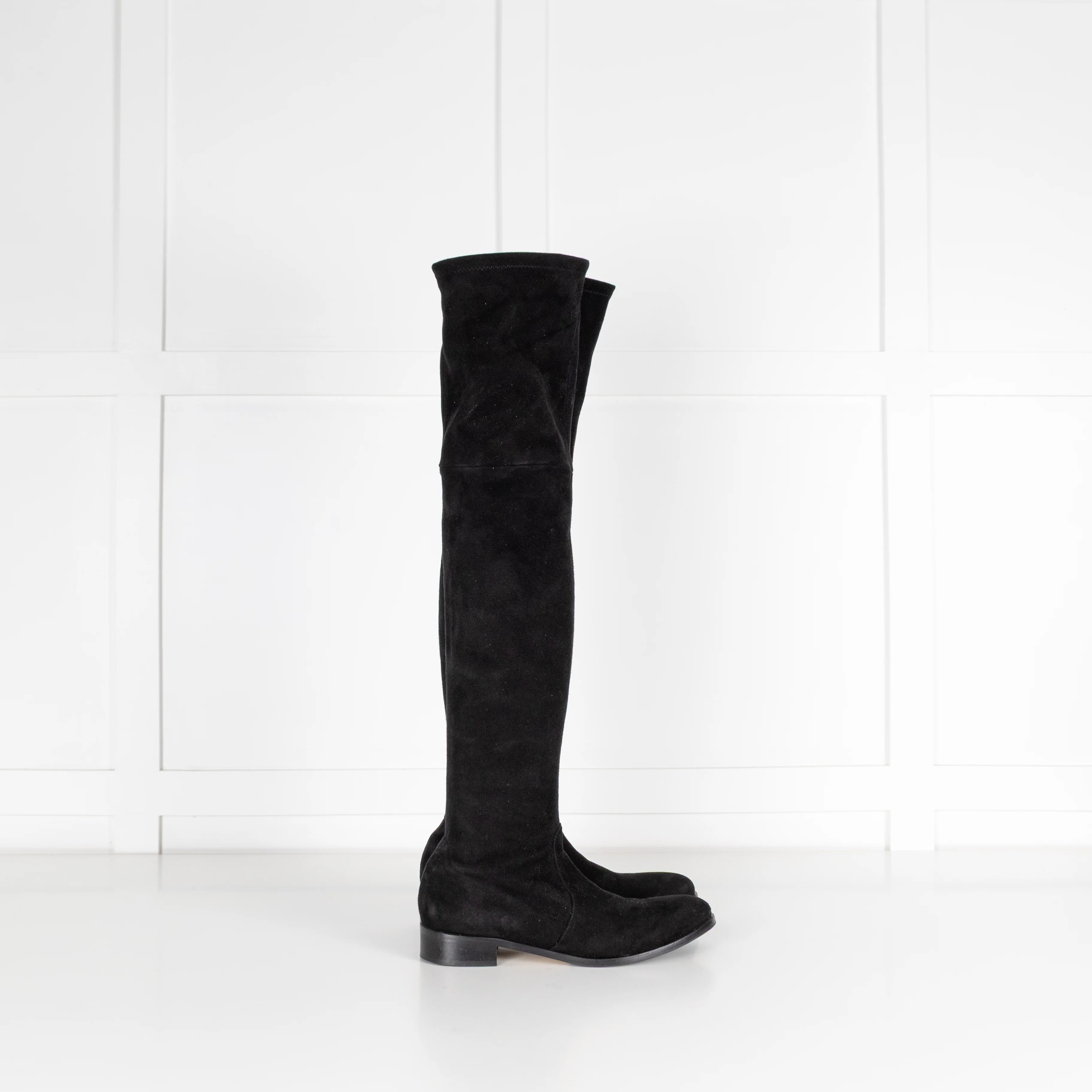 Parallel Paris Black Suede Knee High Boots - Image 5