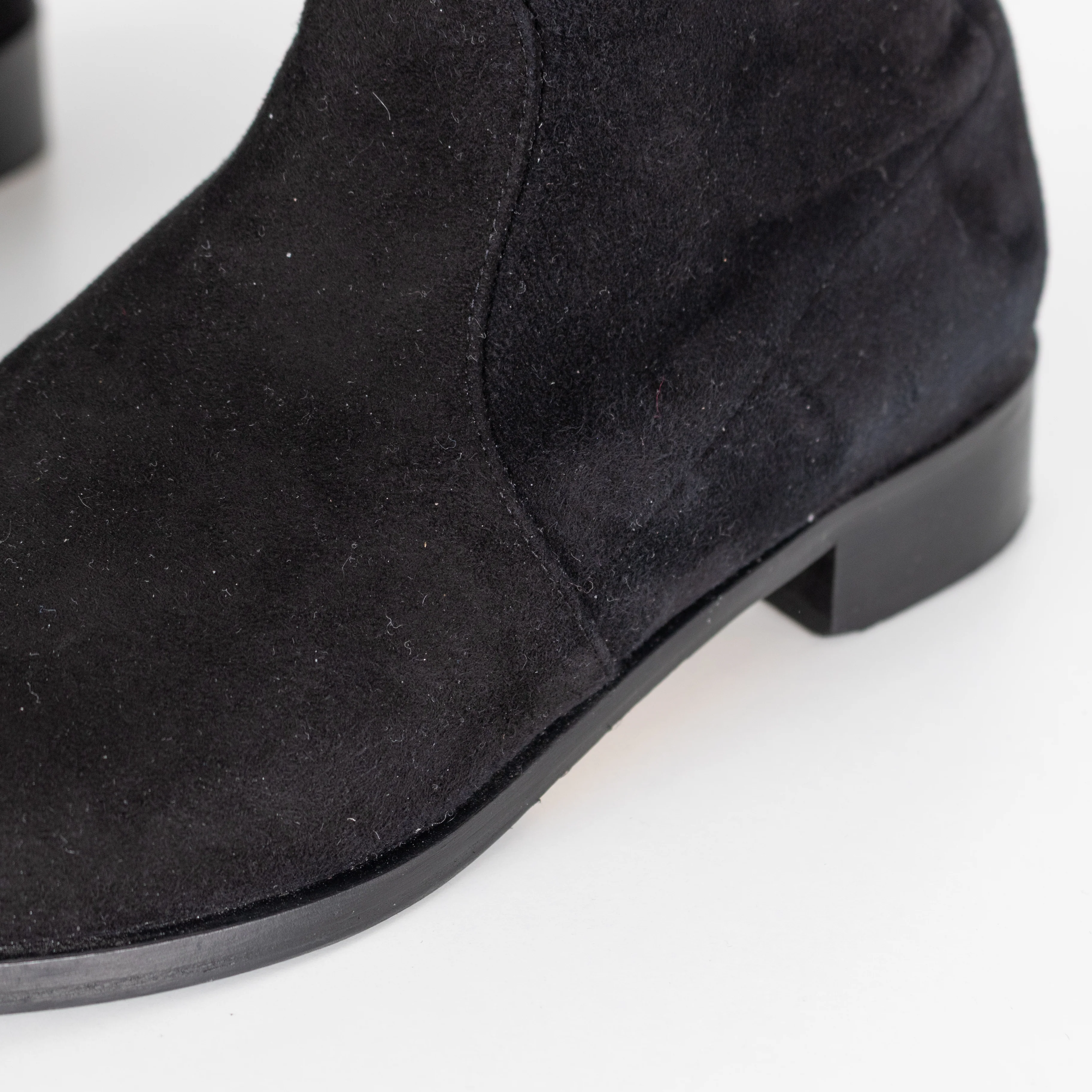 Parallel Paris Black Suede Knee High Boots - Image 9