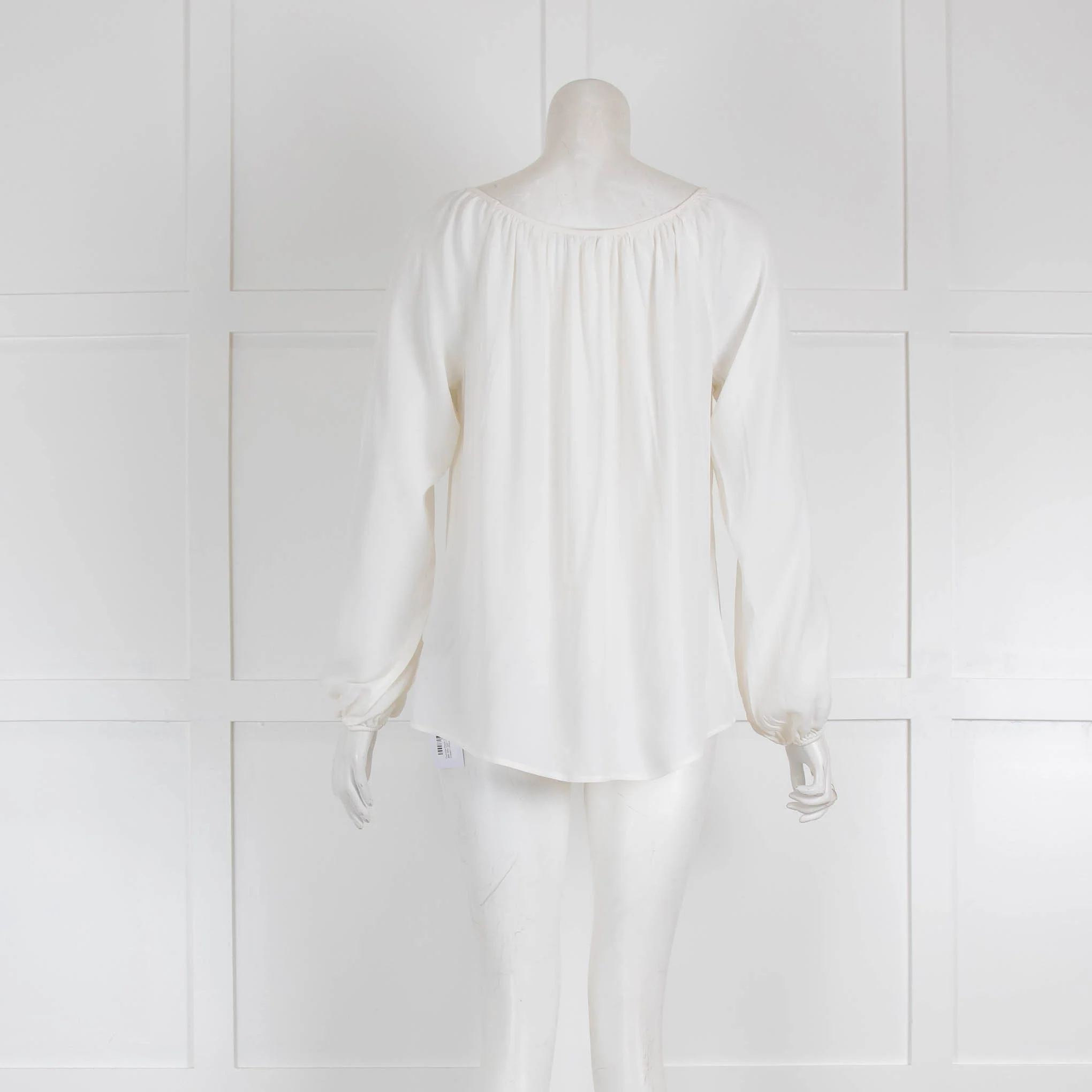 Patrizia Pepe Cream Silk Mix Top - Image 3
