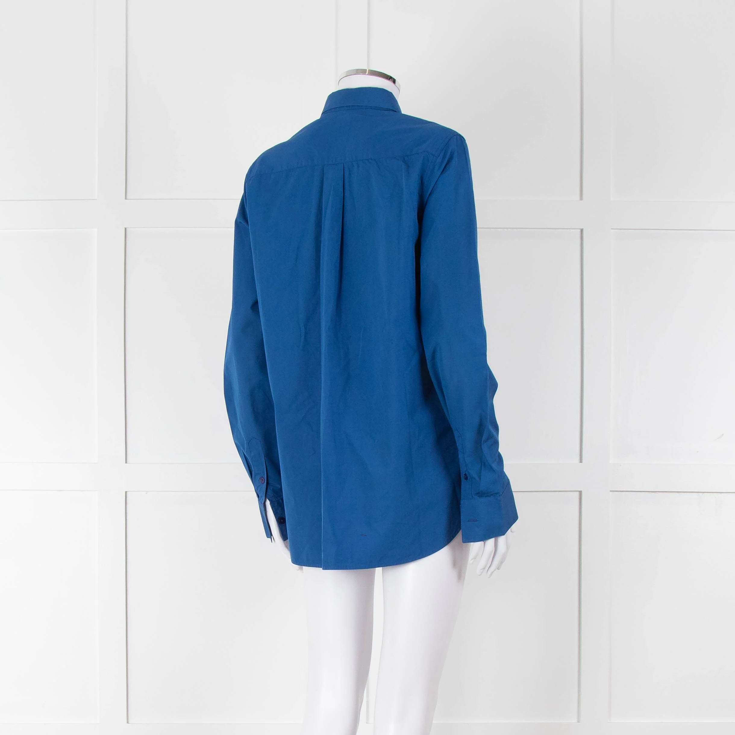 Paul Smith Blue Cotton Long Sleeve Shirt - Image 5