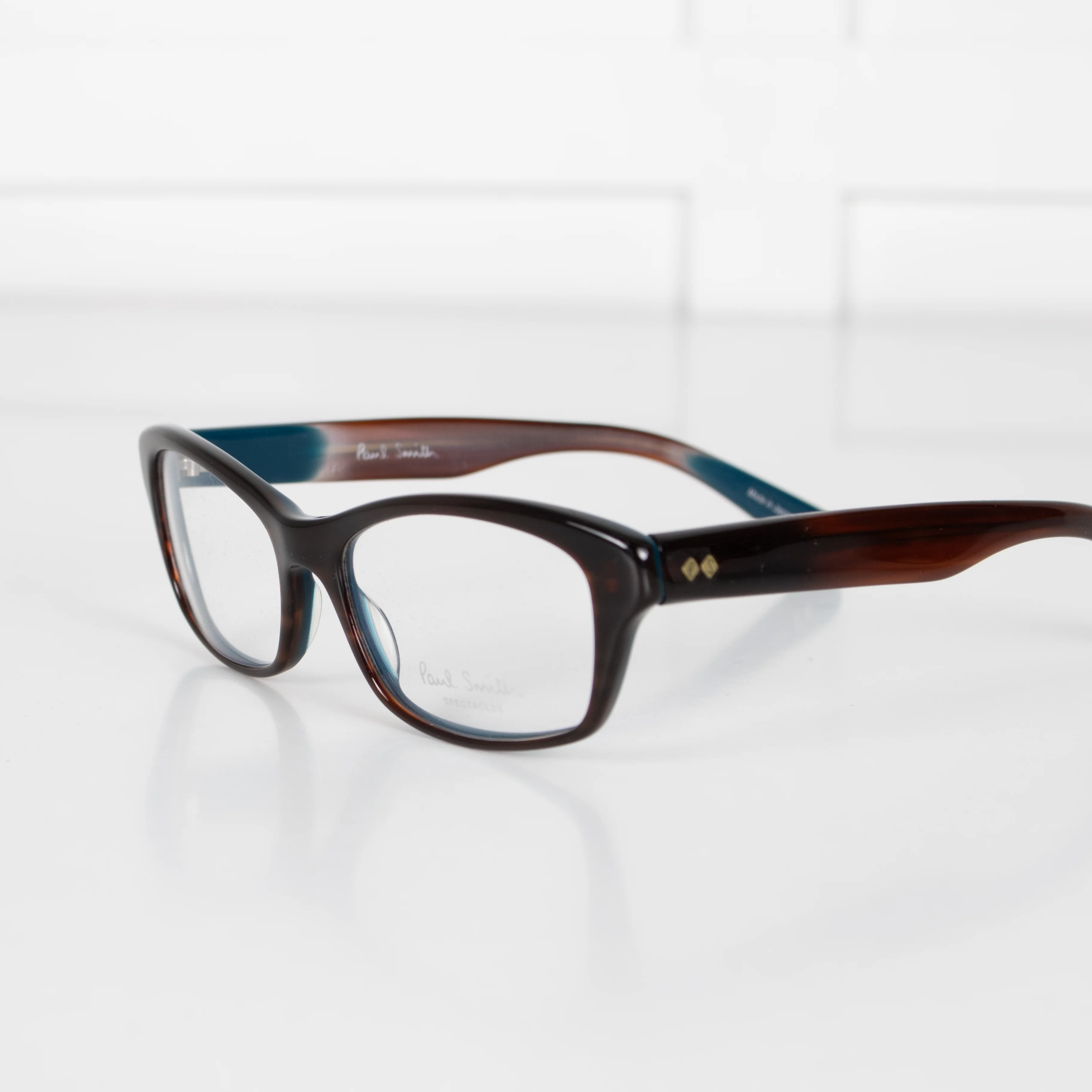 Paul Smith Blue/Brown Small Rectangle Opticals - Image 8