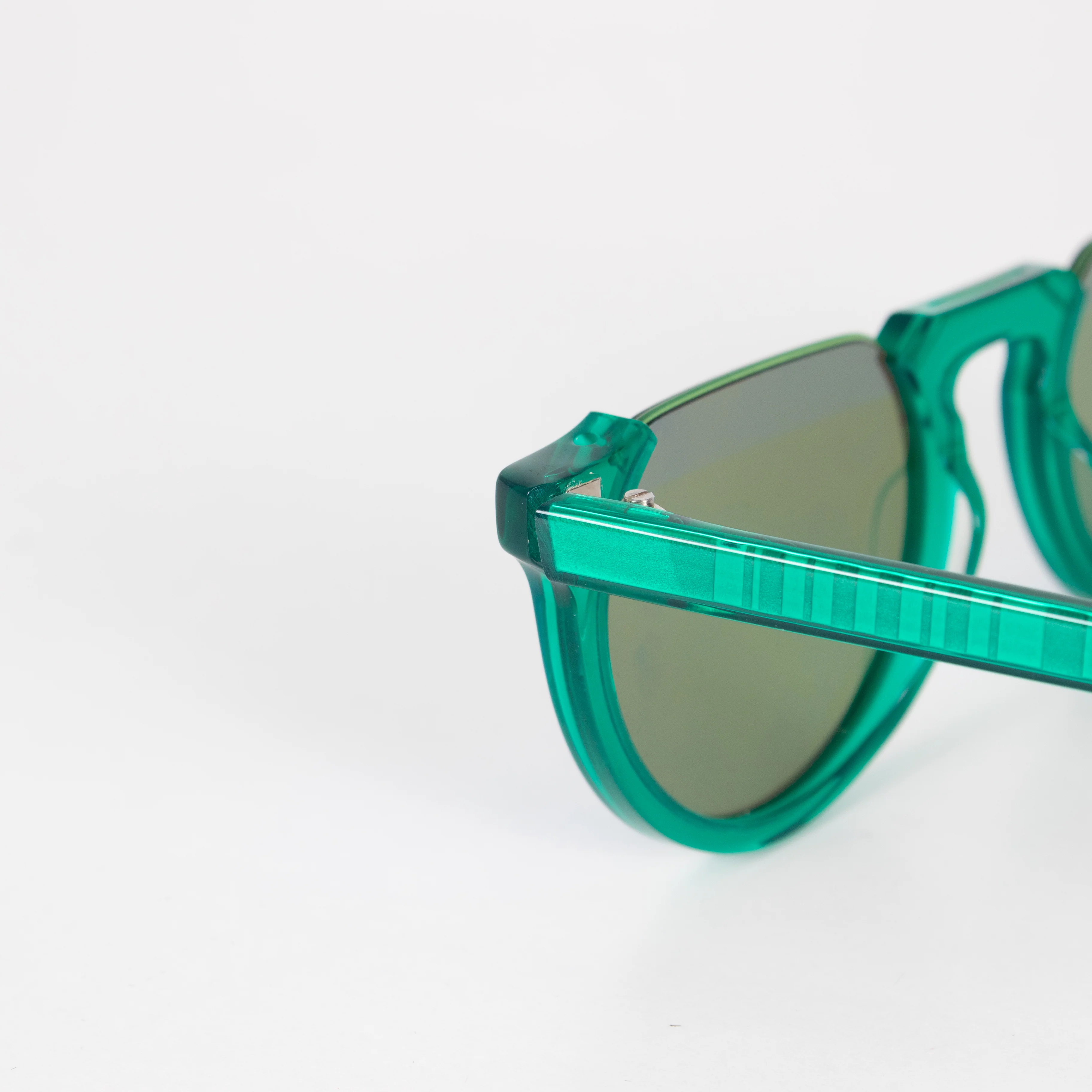 Paul Smith Brixham Green Blue Mirrored Cut off Sunglasses - Image 11
