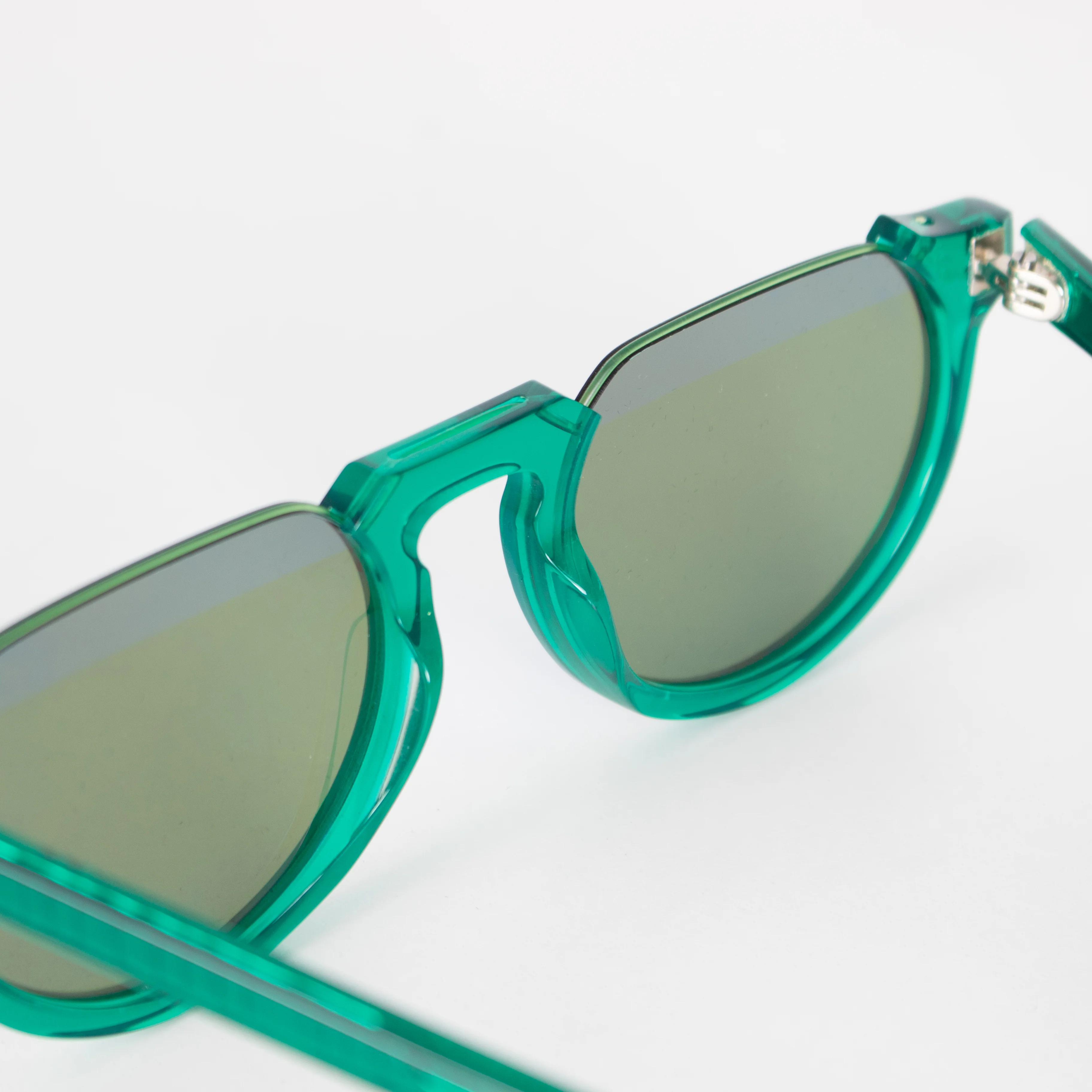 Paul Smith Brixham Green Blue Mirrored Cut off Sunglasses - Image 12