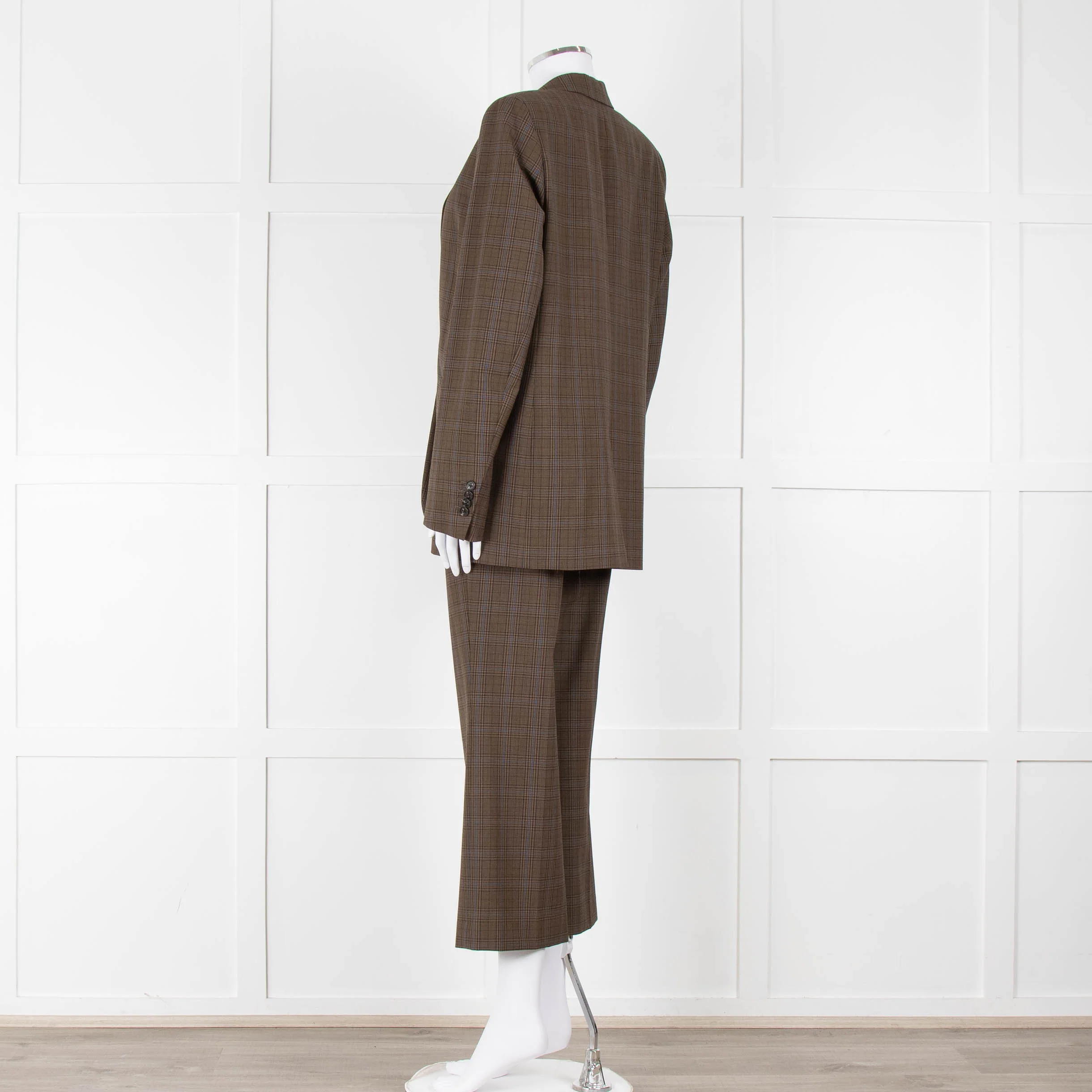 Paul Smith Brown and Blue Check Suit Trousers - Image 7