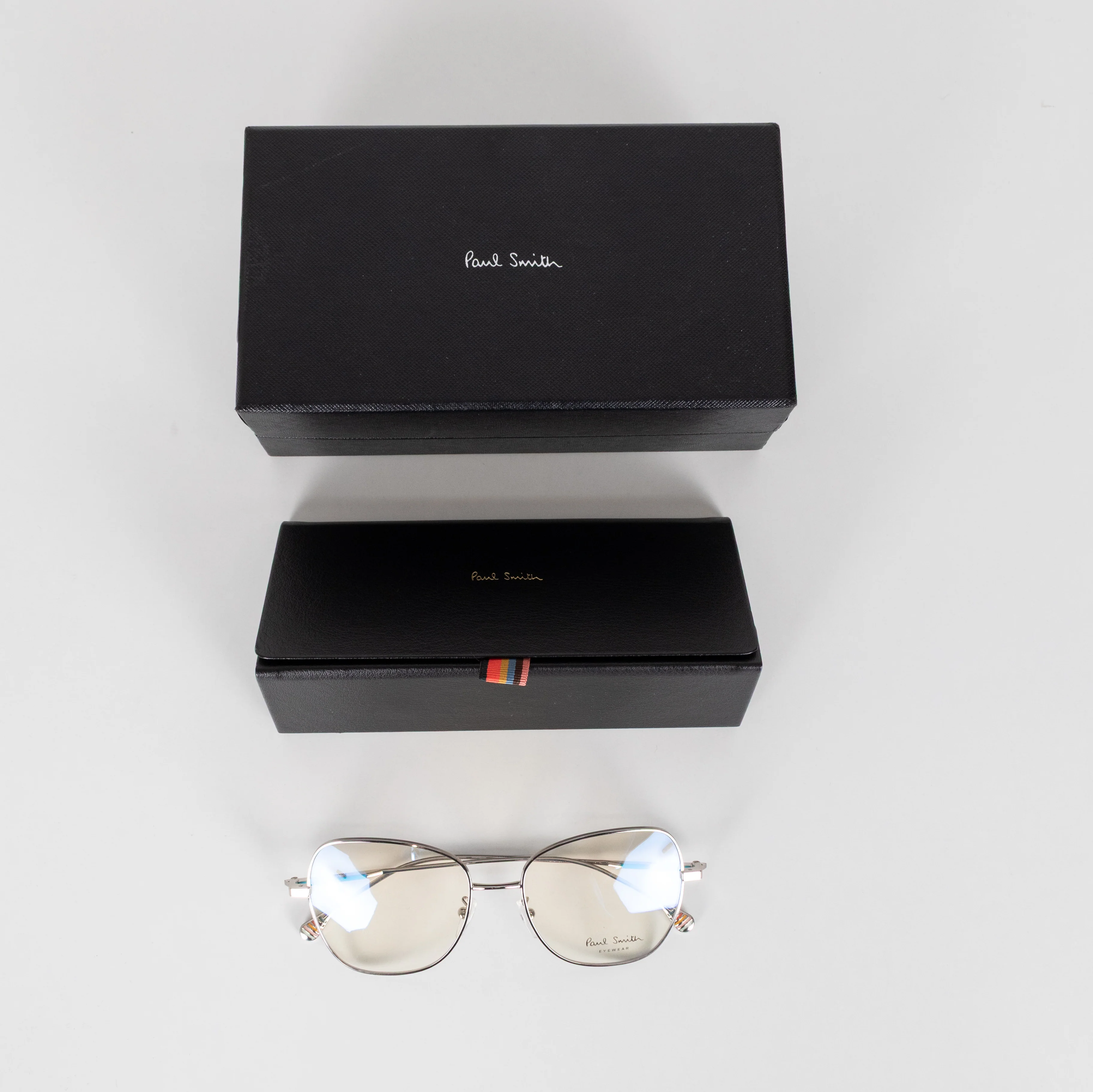 Paul Smith Clear Square Metal Frame Davis Opticals - Image 9