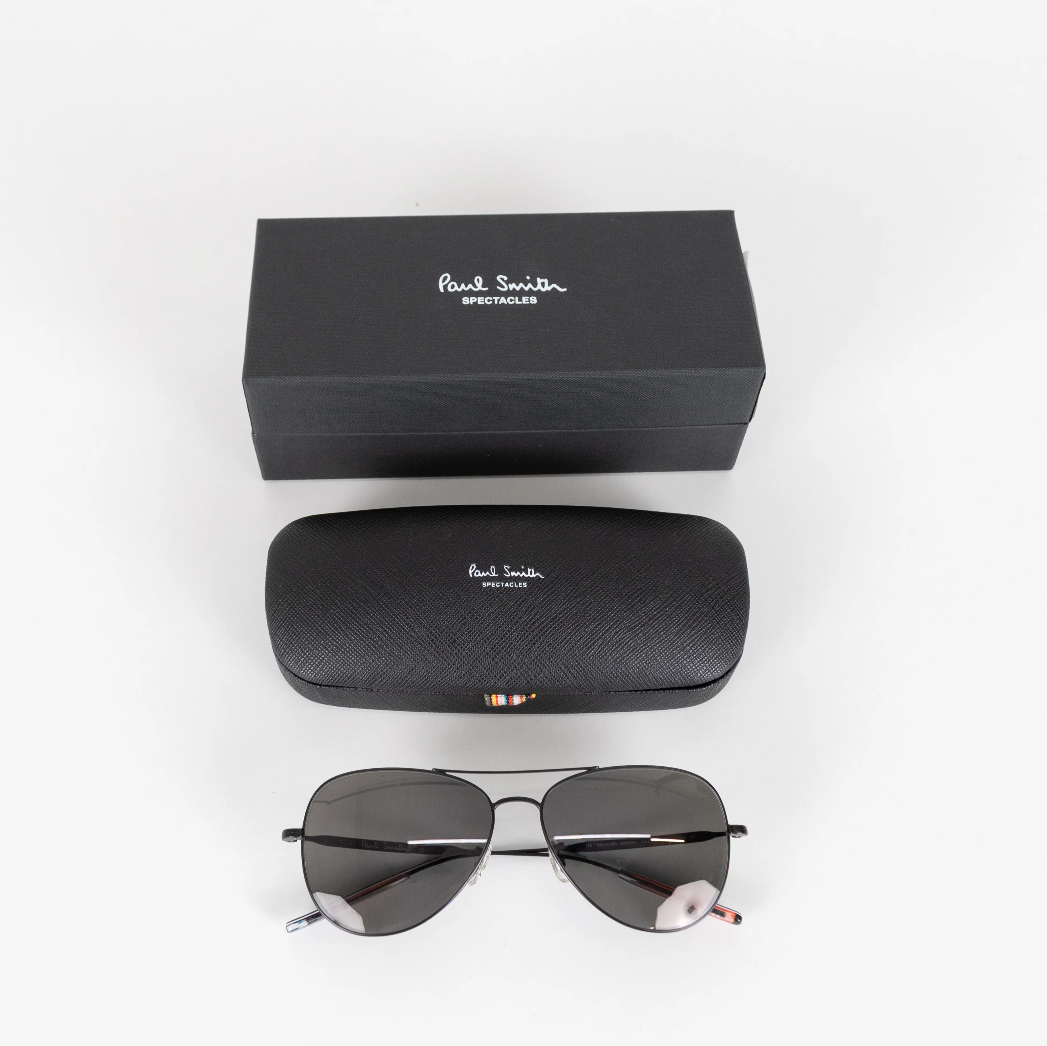 Paul Smith Davison Black Lens Striped Arm Sunglasses - Image 8