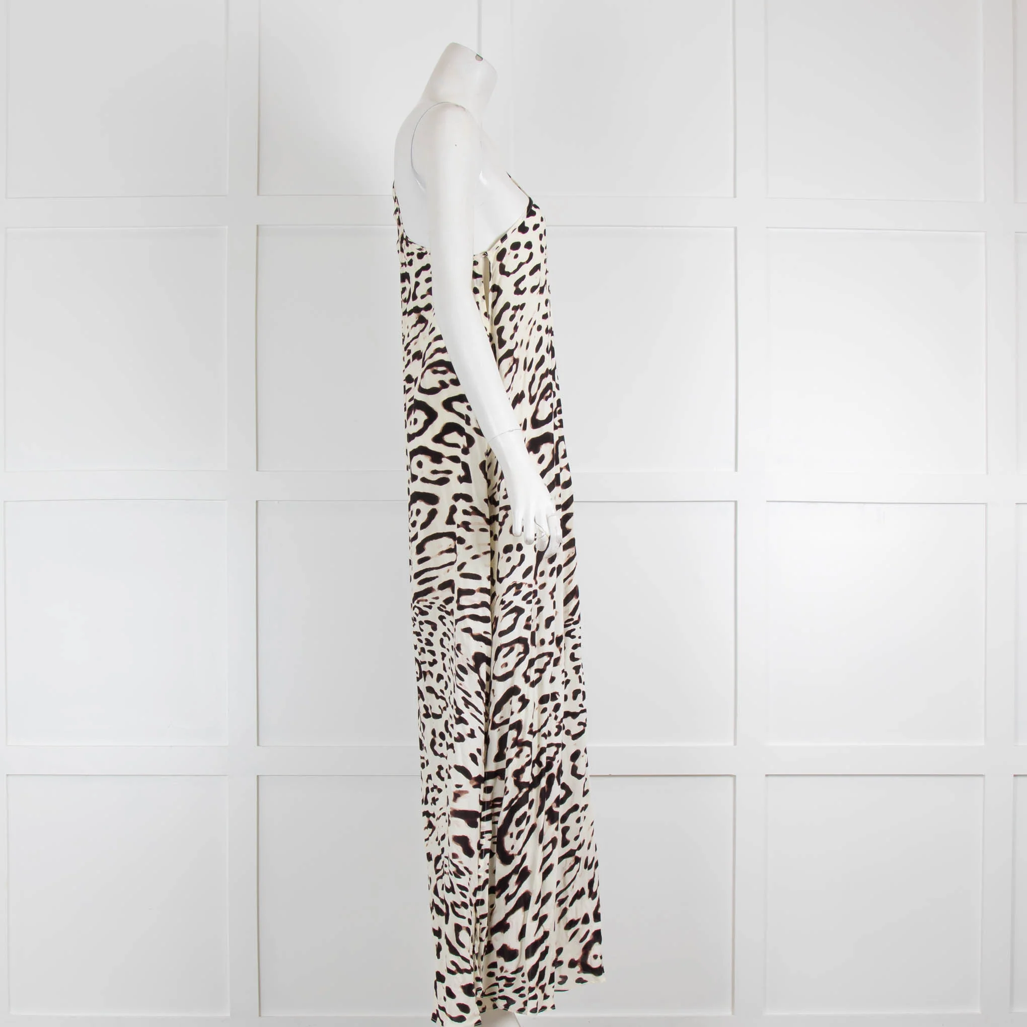 Paula Hermanny Cream Leopard Print One Shoulder Dress - Image 2