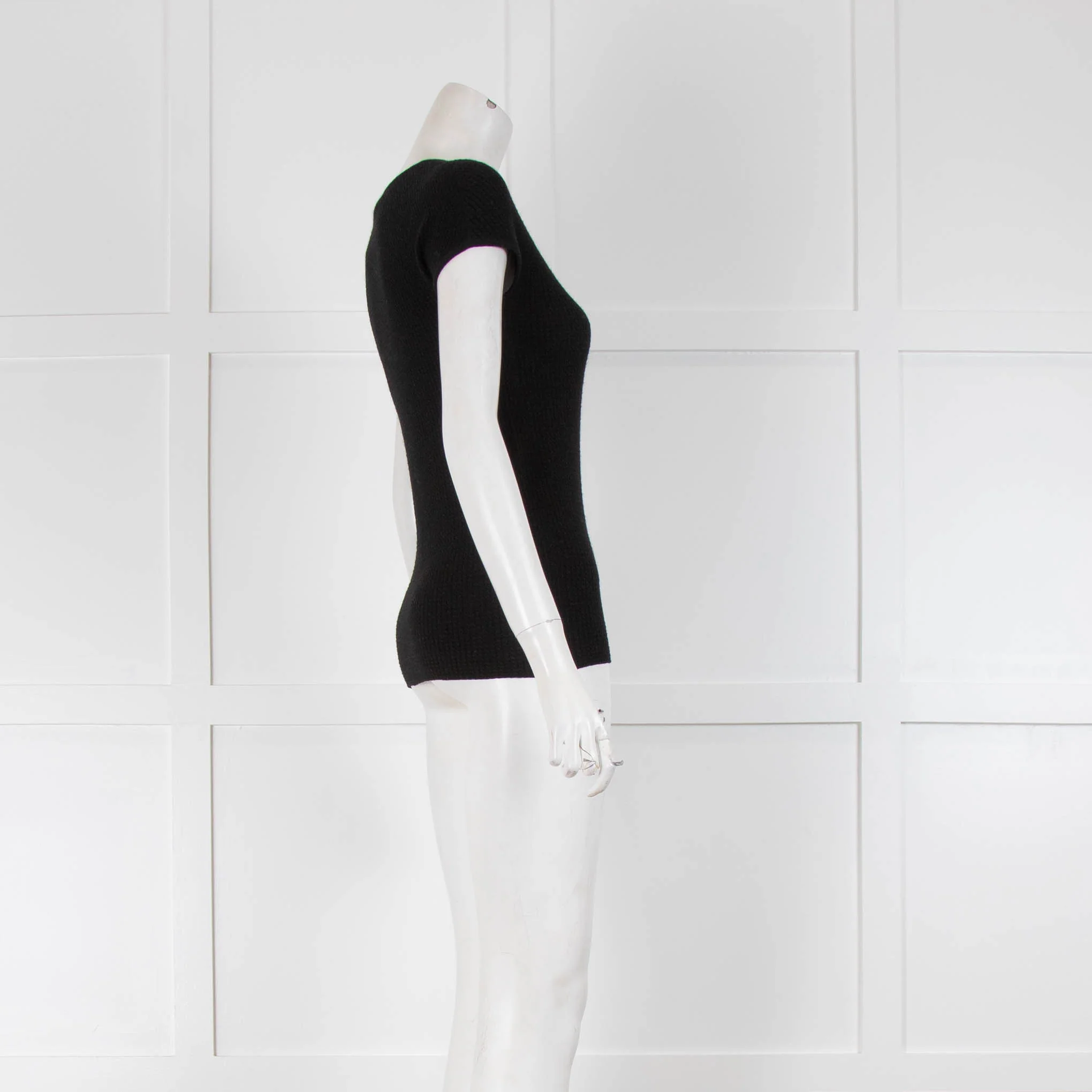 Paule Ka Black Textured Knit Vest - Image 2