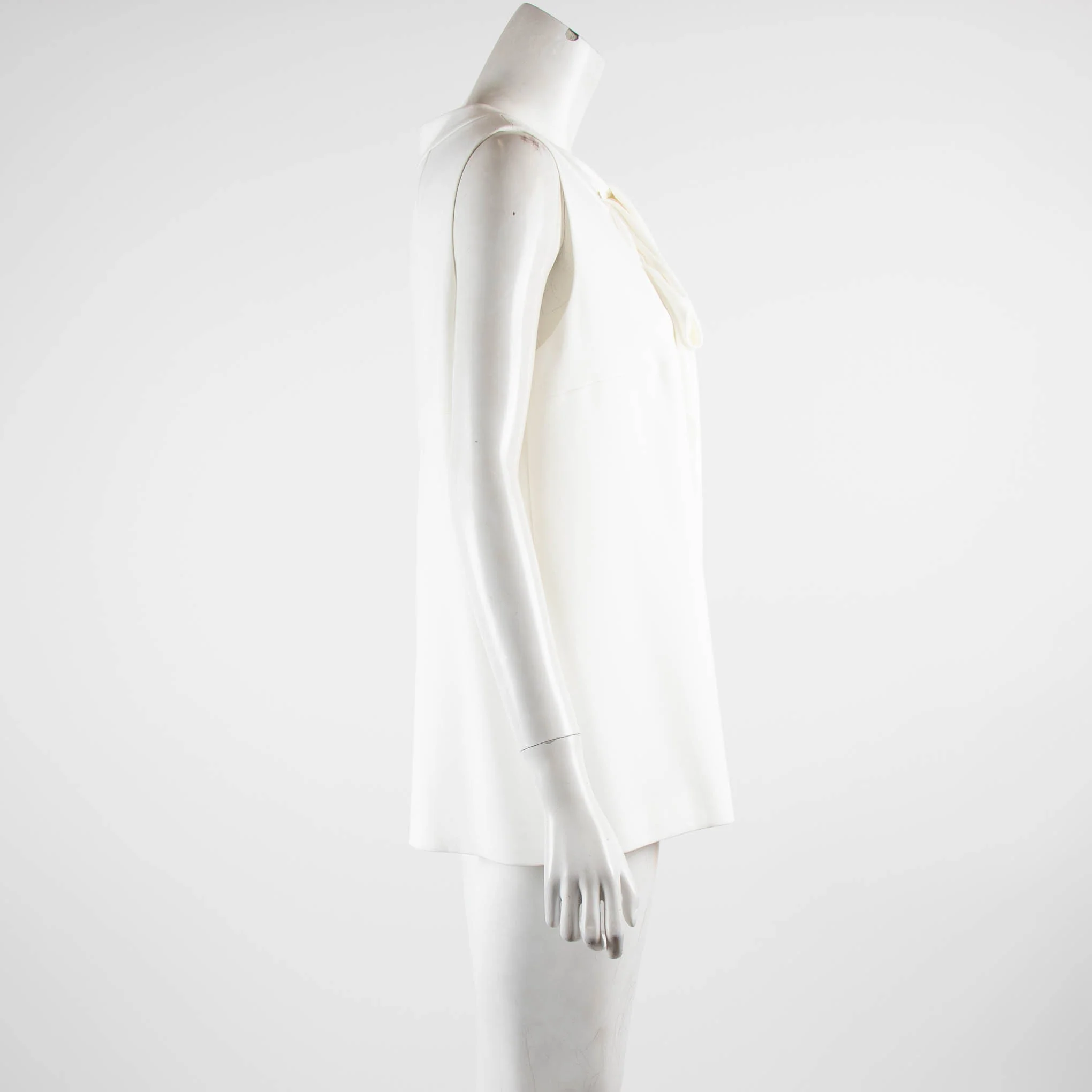 Paule Ka Cream Sleeveless Drape Neck Top - Image 2