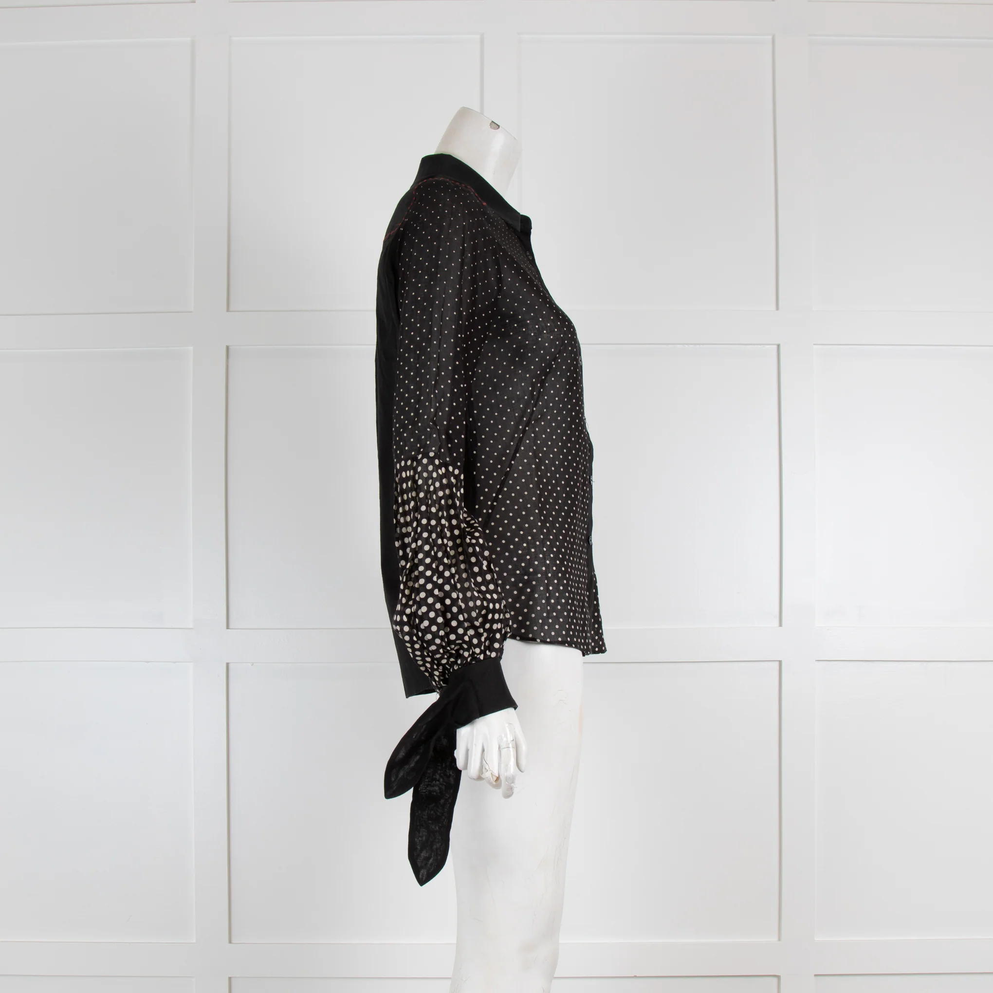 Paule Ka Polka Dot Tie Cuff Shirt - Image 2