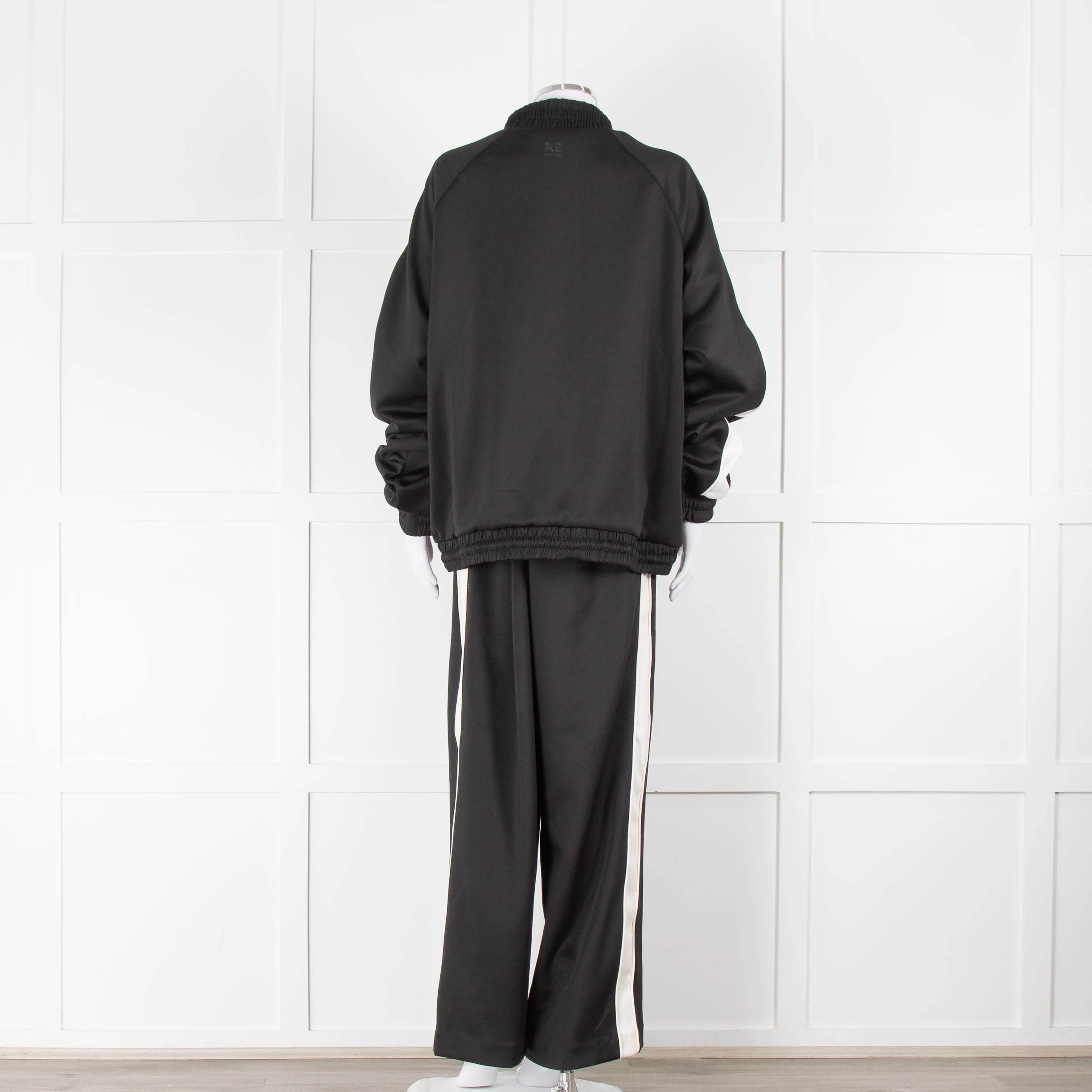 P.E Nation Black Zip Up Man Down Tracksuit Top With White Arm Stripe - Image 5