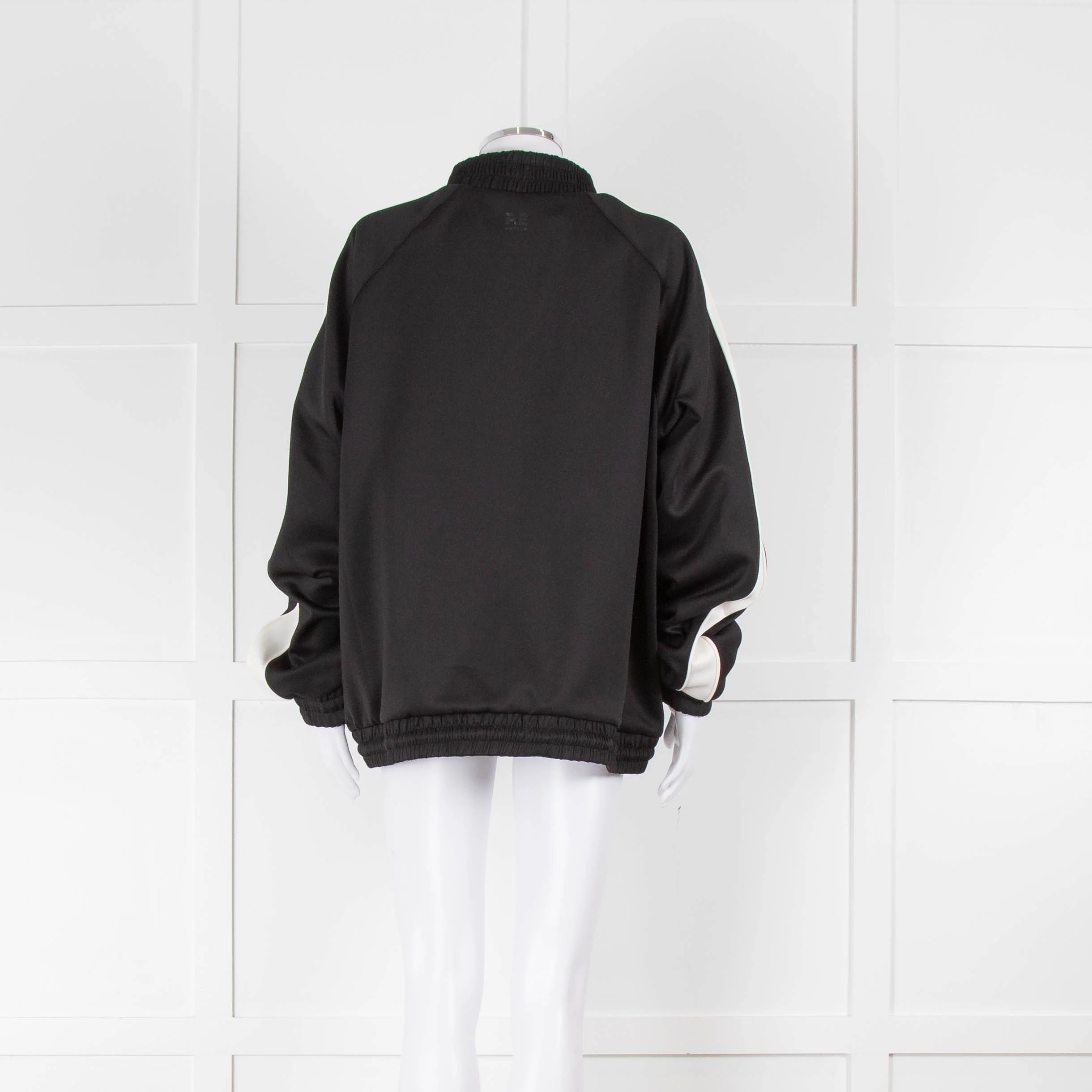 P.E Nation Black Zip Up Man Down Tracksuit Top With White Arm Stripe - Image 6