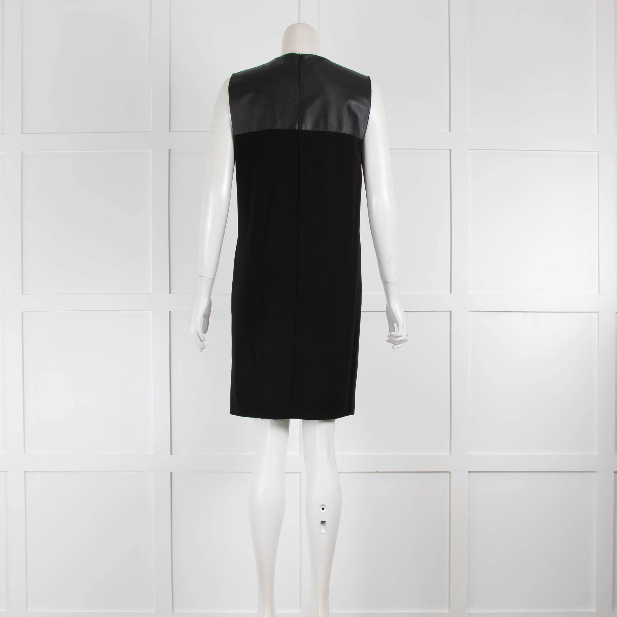 Pedro Laurenco Black Dress with Nude Net V Neck - Image 3
