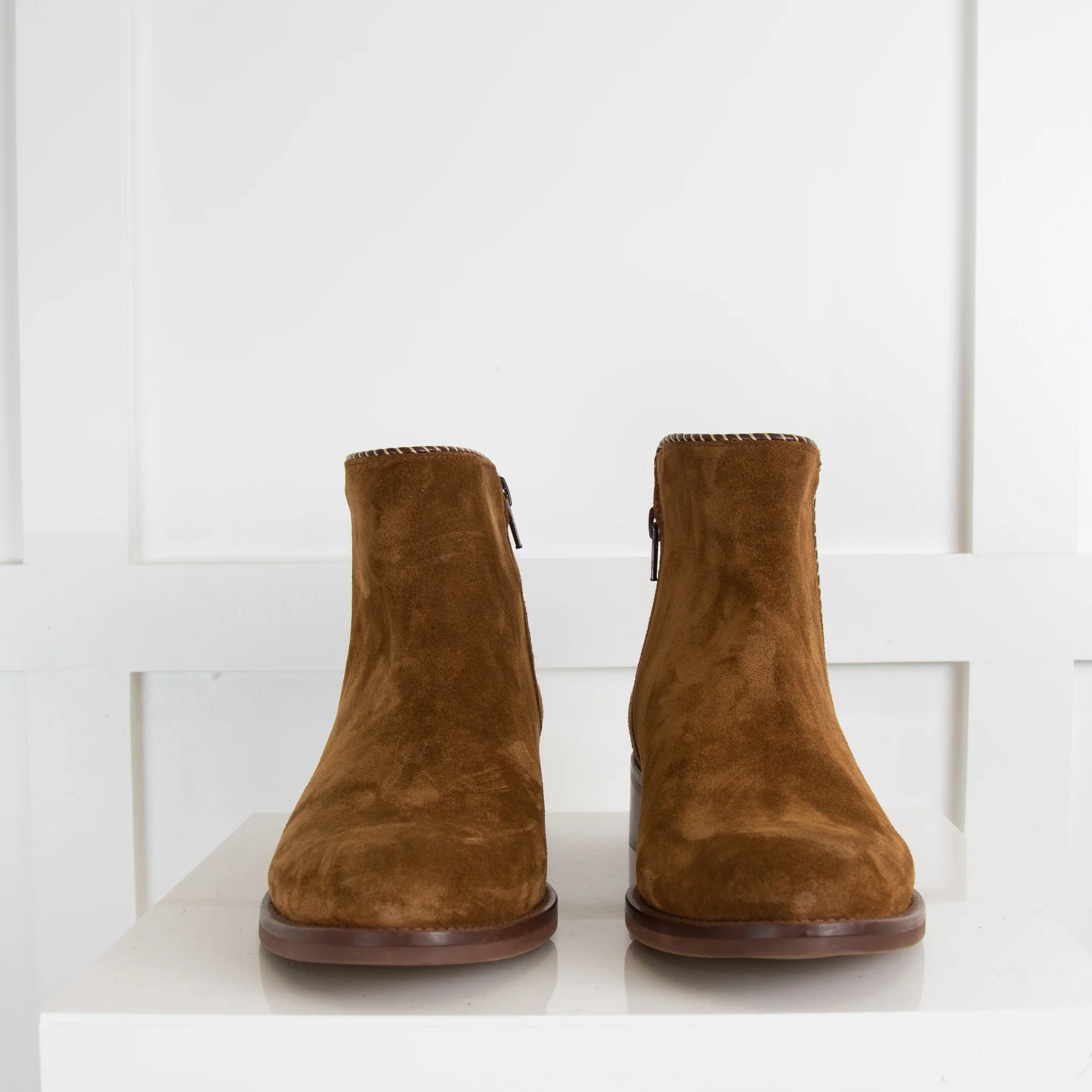 Penelope Chilvers Tan Morena Suede Boots - Image 2
