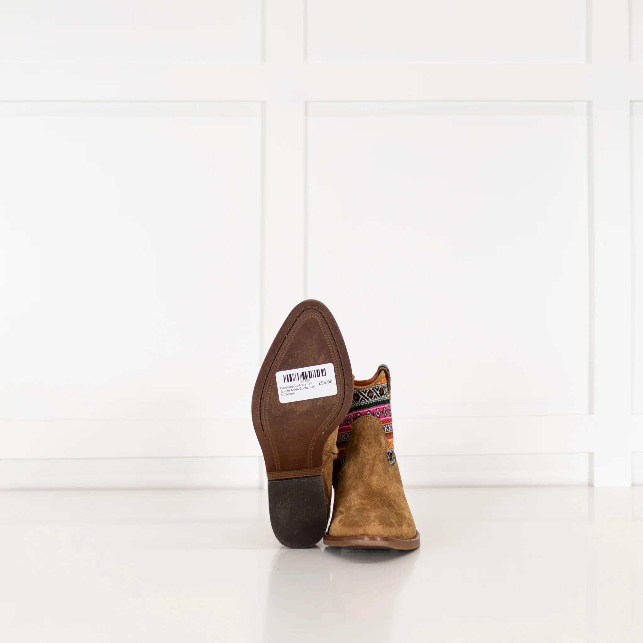 Penelope Chilvers Tan Suede Ankle Boots - Image 5
