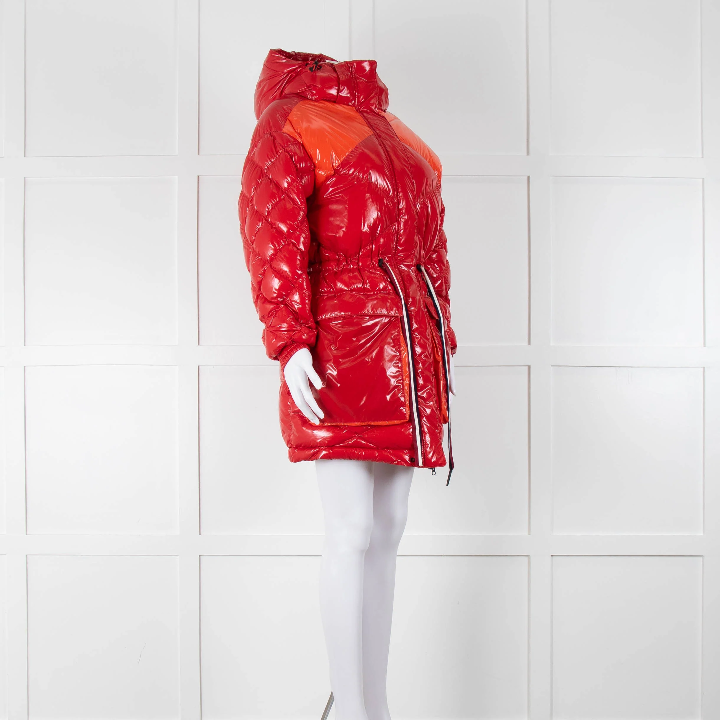 Perfect Moment Red Wet Look Maelle Hood Duvett Ski Jacket - Image 2