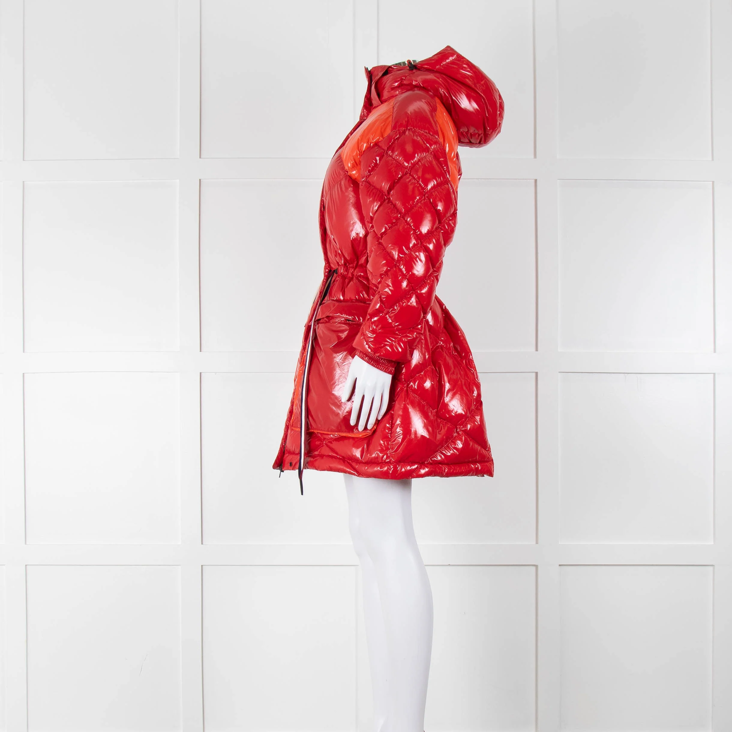 Perfect Moment Red Wet Look Maelle Hood Duvett Ski Jacket - Image 7