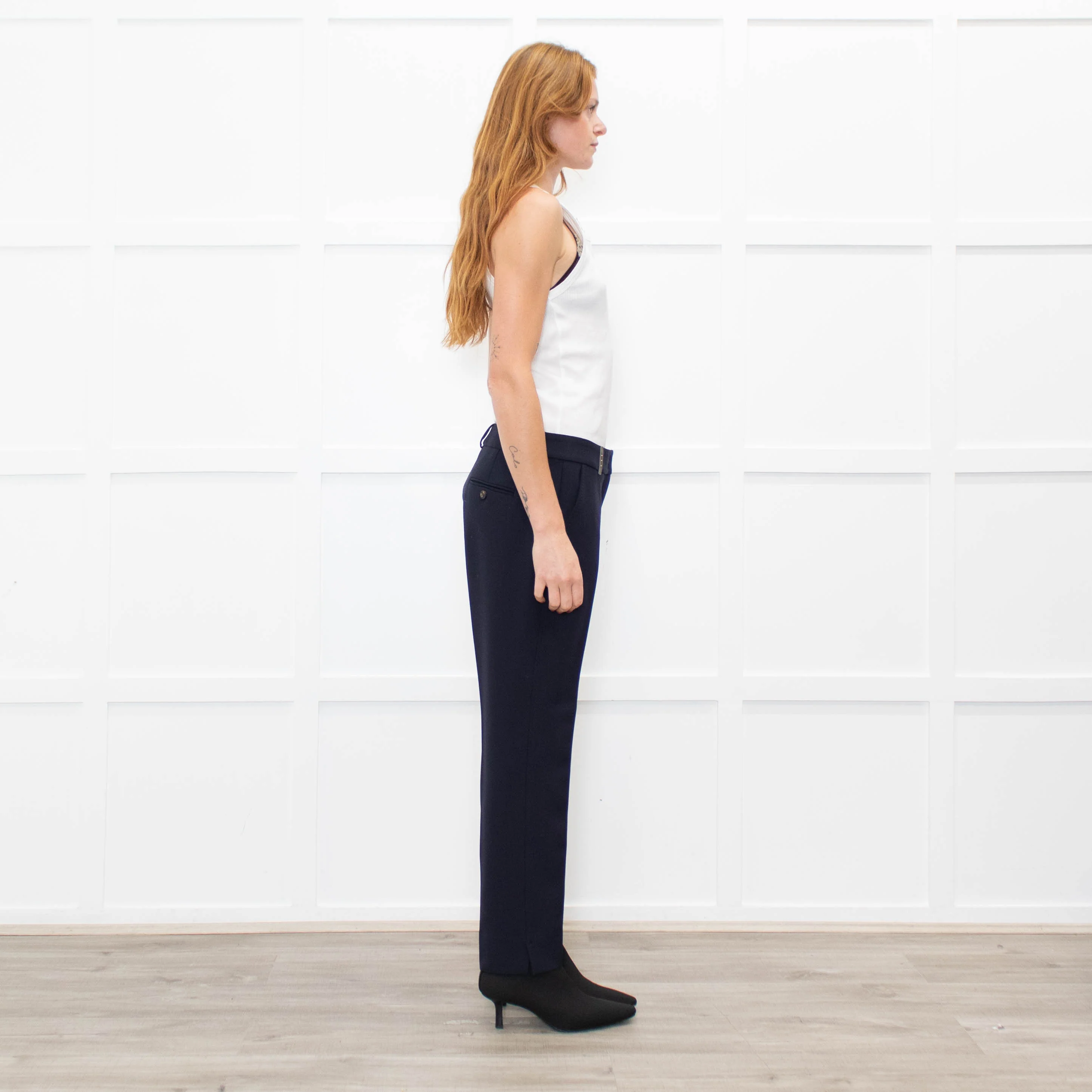 Peserico Navy Blue Tailored Trousers - Image 6