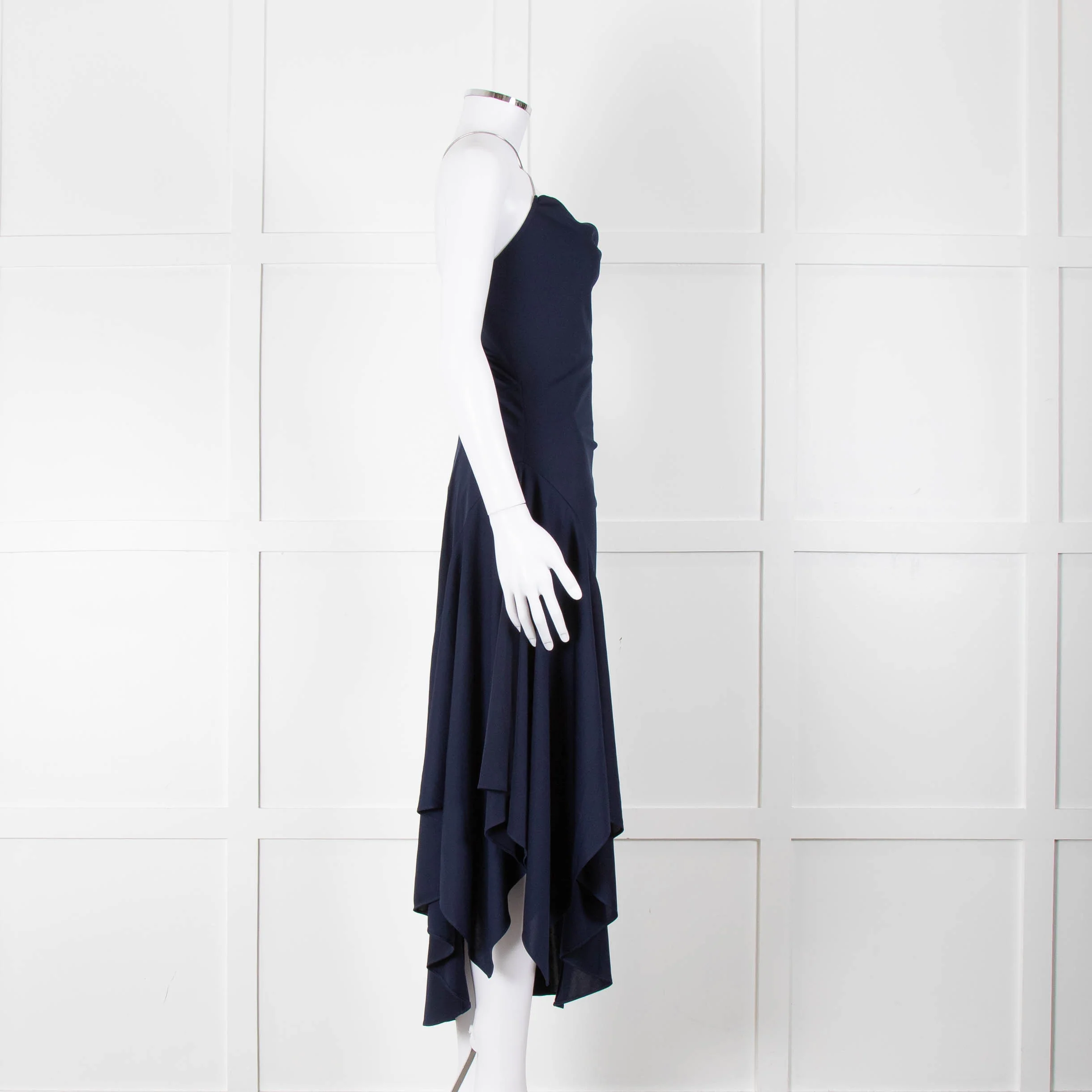 Philip Lim Navy Jersey Dress with Snake Chain Straps - Image 3