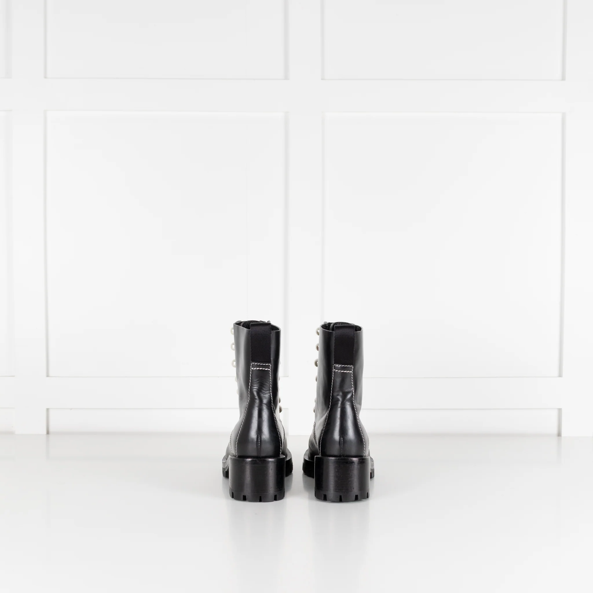 3.1 Phillip Lim Hayett Lug Sole Zipper Boot With Faux Pearl Embellishments - Image 4