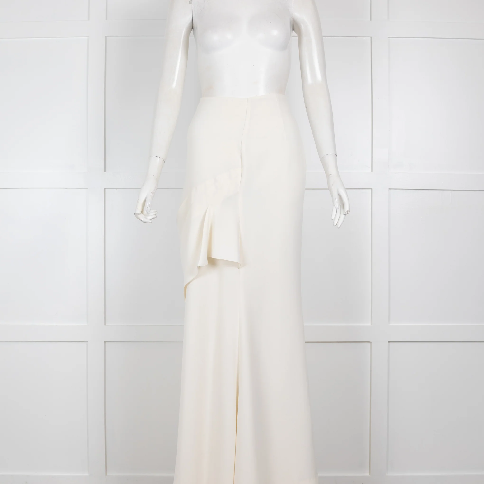Philosophy Cream Maxi Skirt with Side Rushing