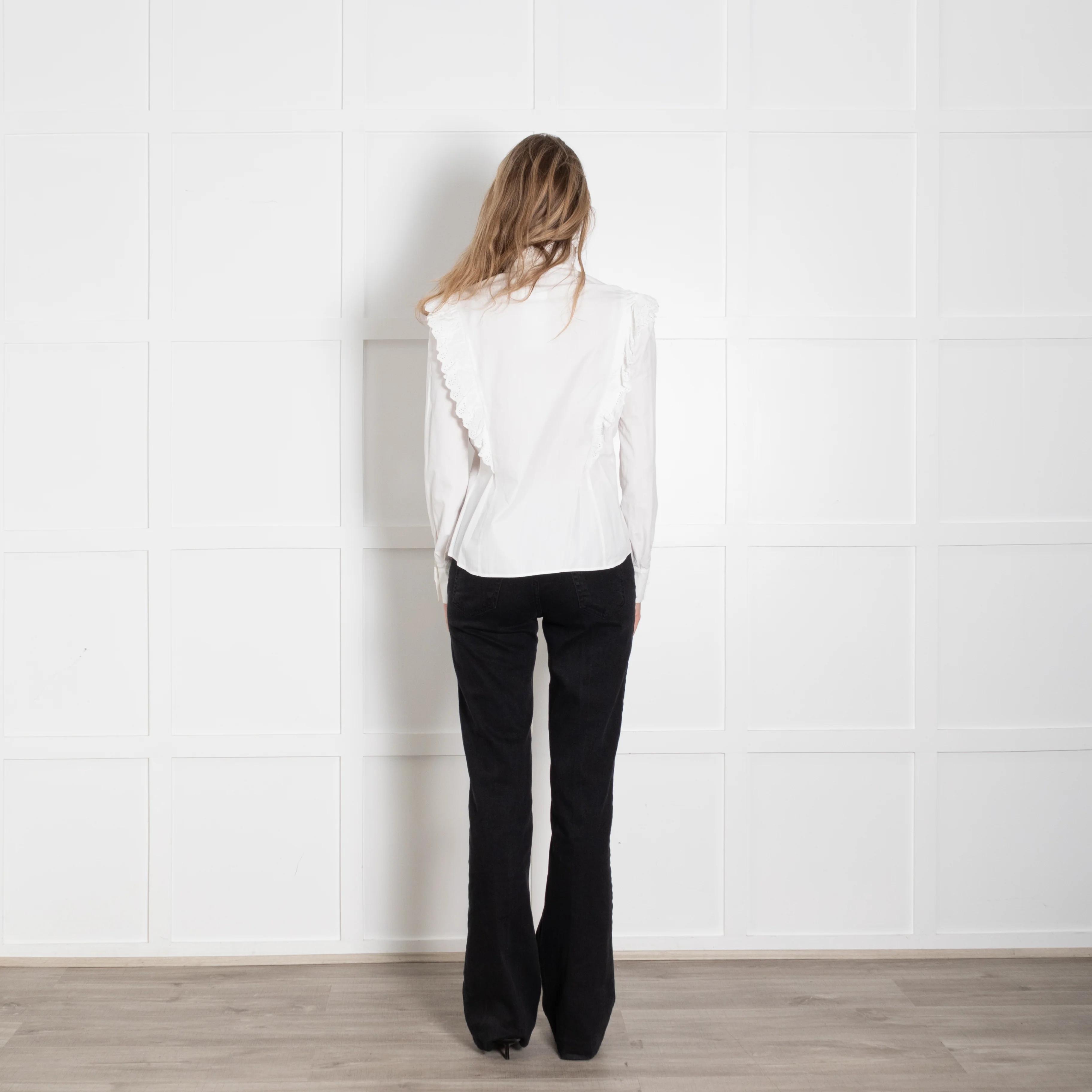 Philosophy Di Lorenzo Serafini White Broderie Anglais Detail Blouse - Image 5