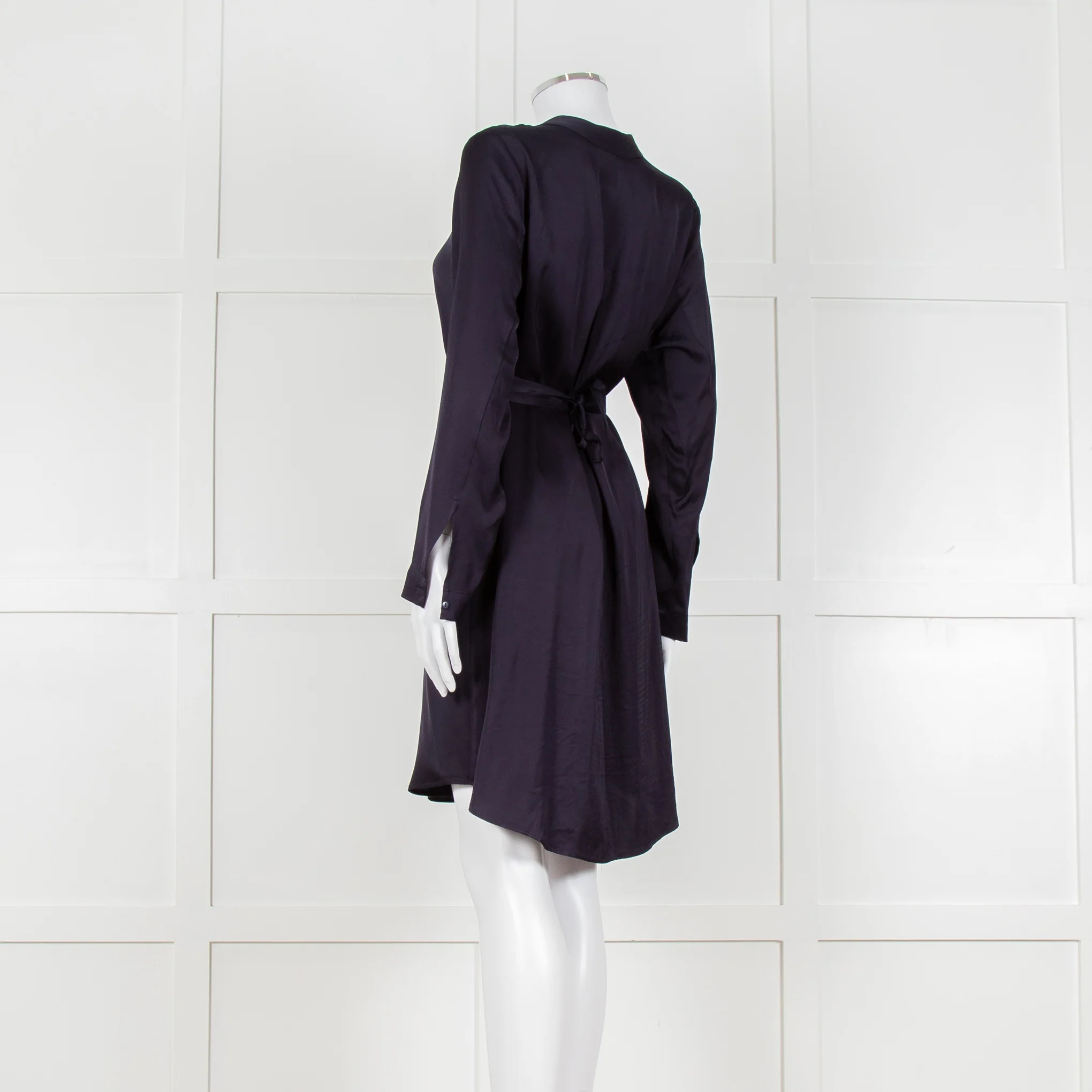 Philosophy Navy Viscose Collarless Mini Tunic Dress - Image 6