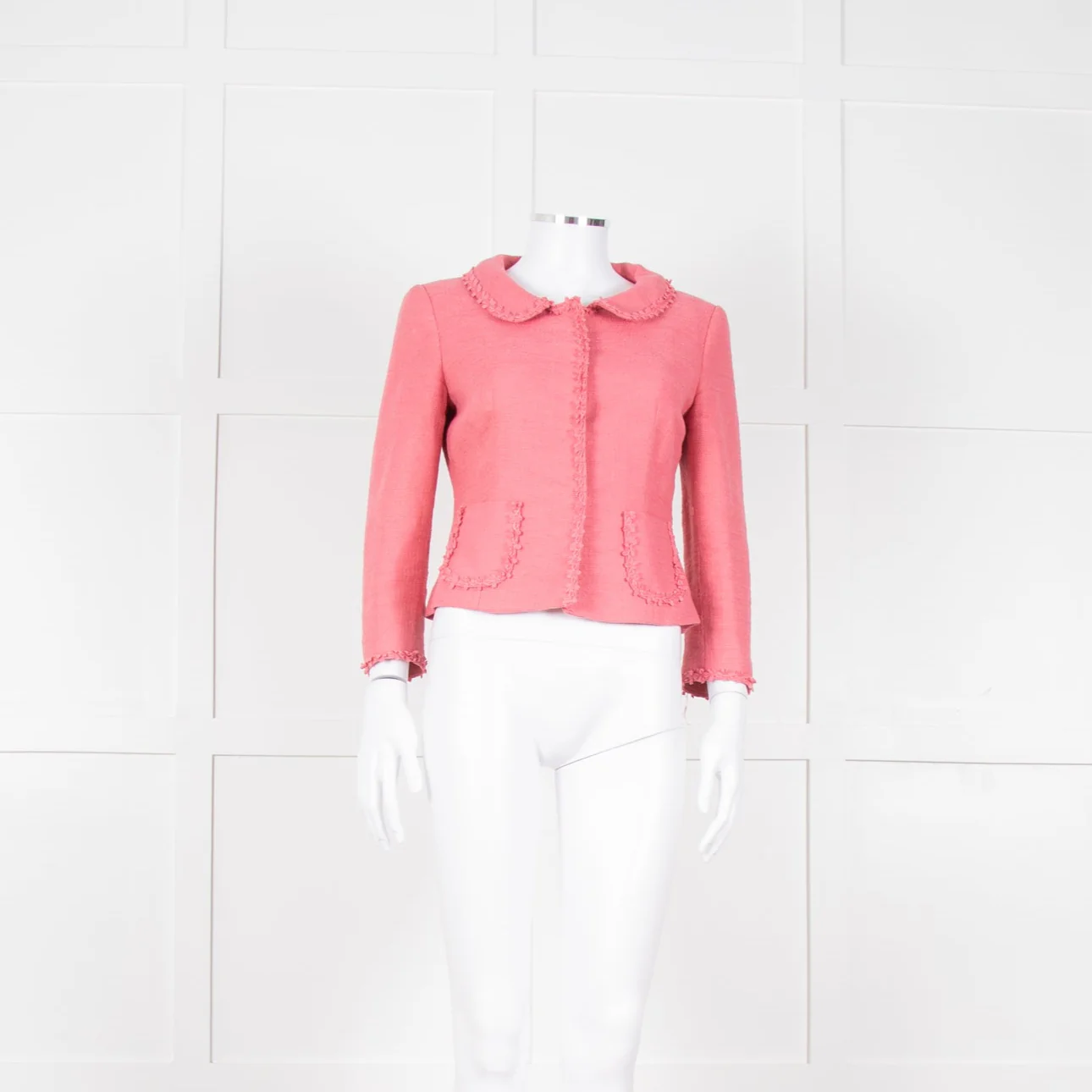 Philosophy Pink Linen Blend Short Jacket