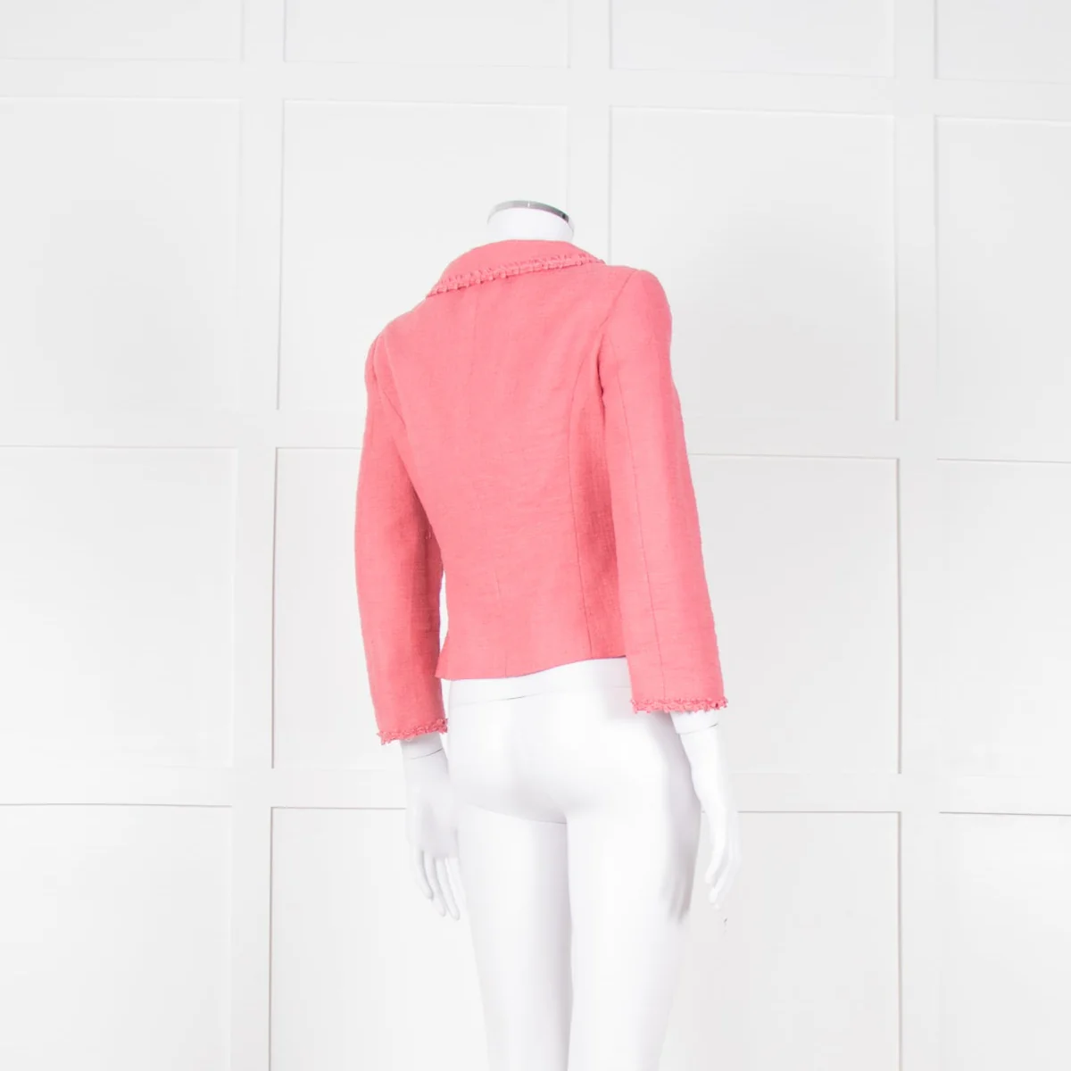 Philosophy Pink Linen Blend Short Jacket - Image 4