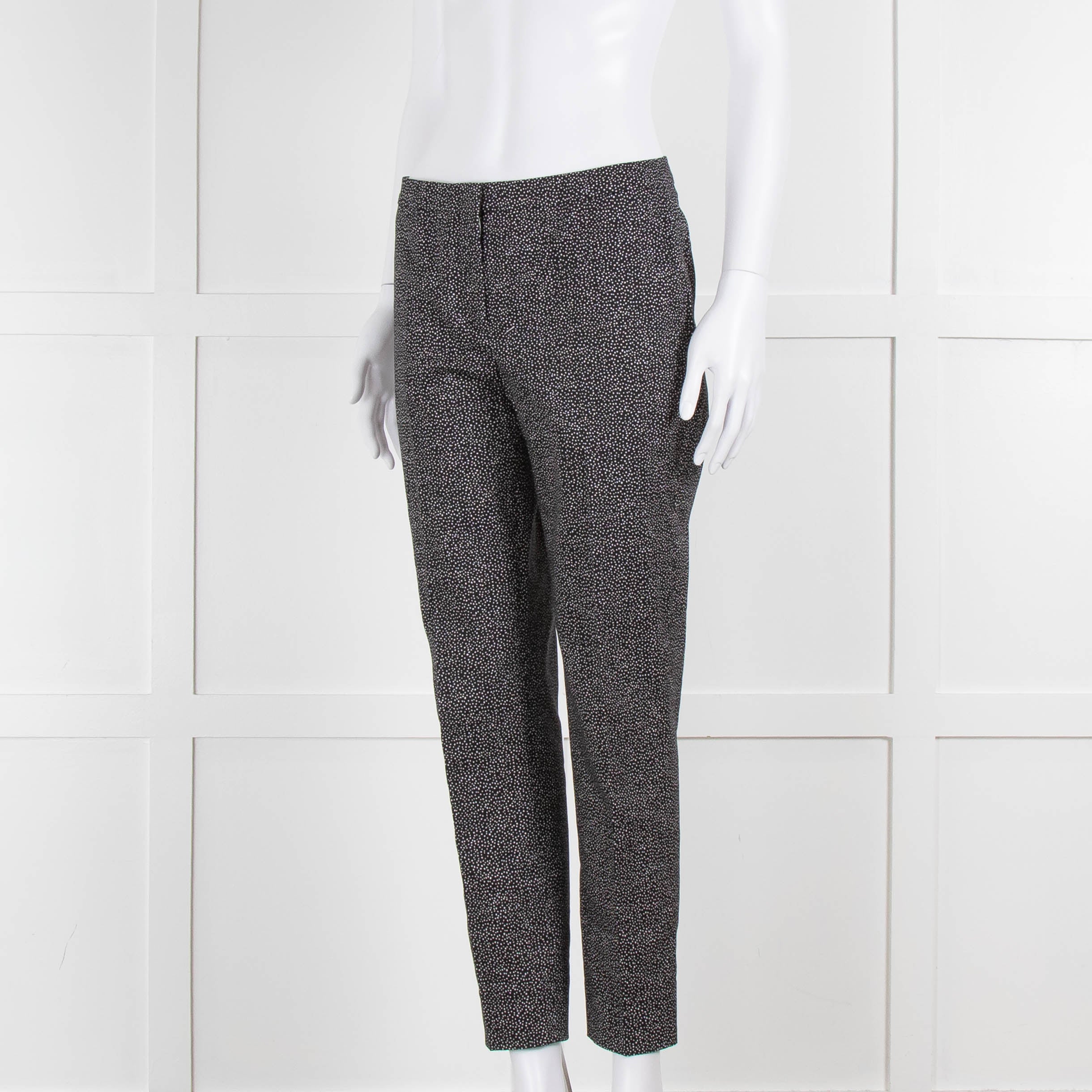 Piazza Sempione Blue and White Dotted Cotton Trousers - Image 8