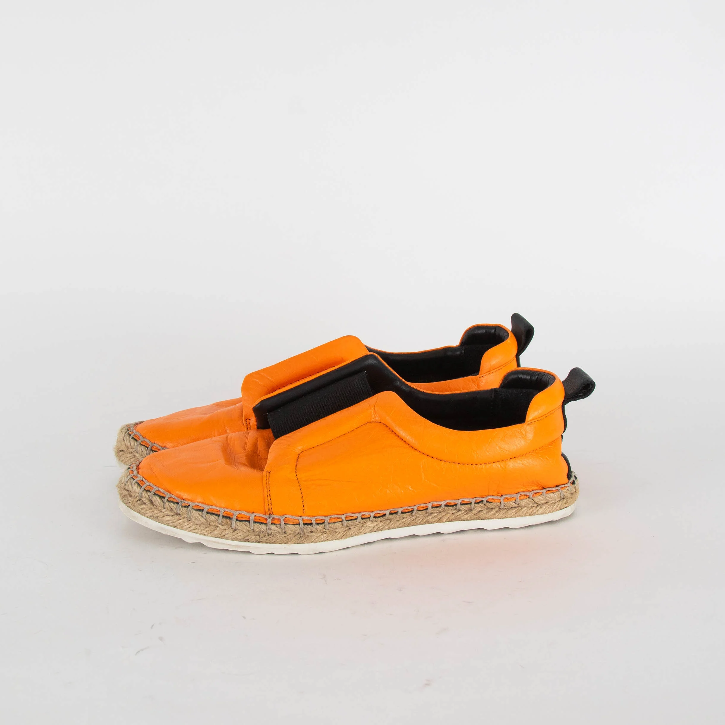 Pierre Hardy Orange Leather Espadrille Flat Shoes - Image 3