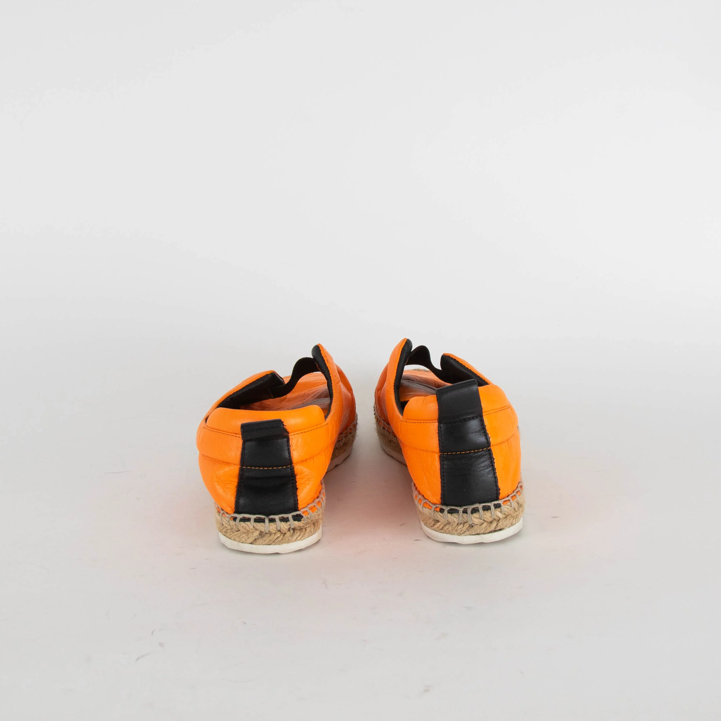 Pierre Hardy Orange Leather Espadrille Flat Shoes - Image 4