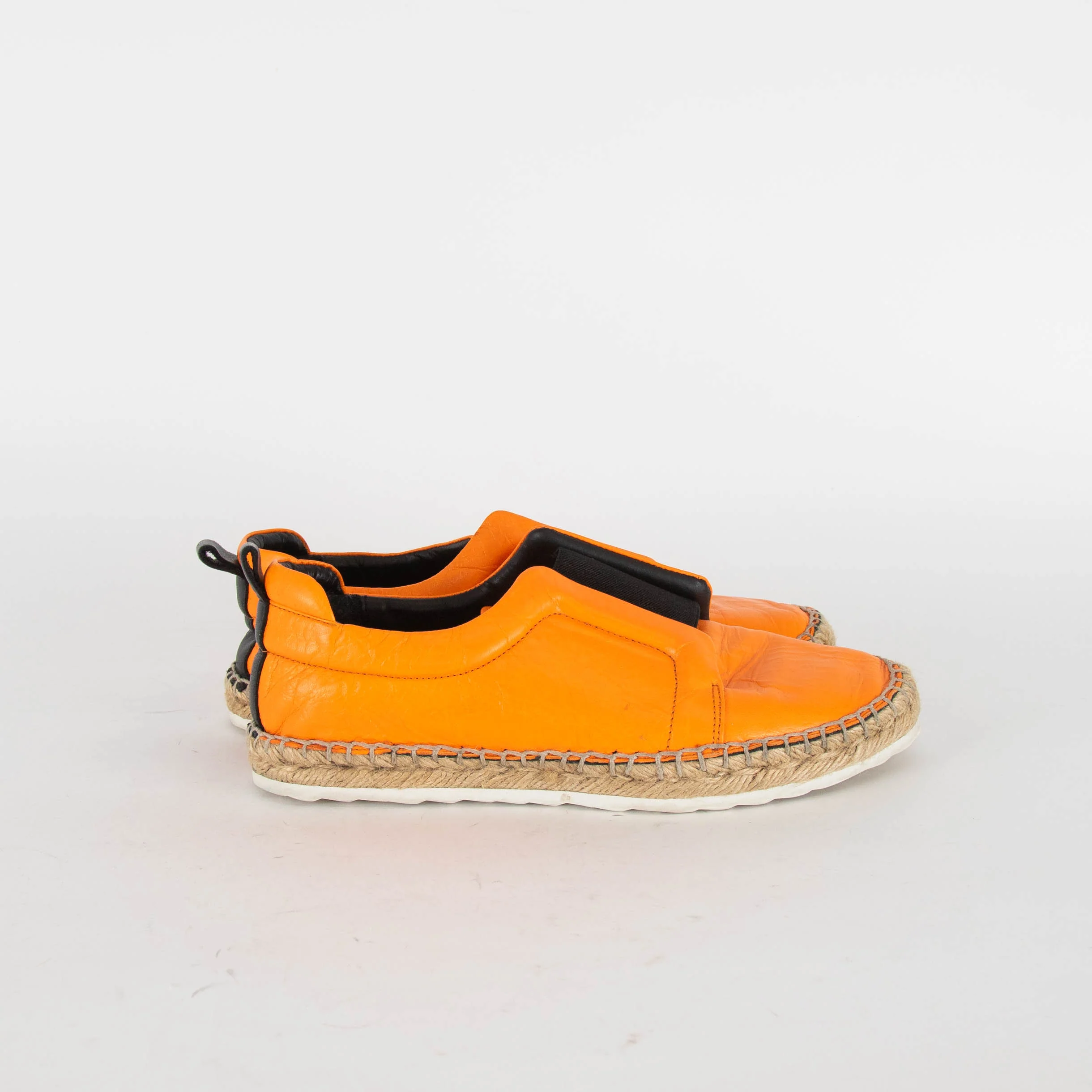Pierre Hardy Orange Leather Espadrille Flat Shoes - Image 5