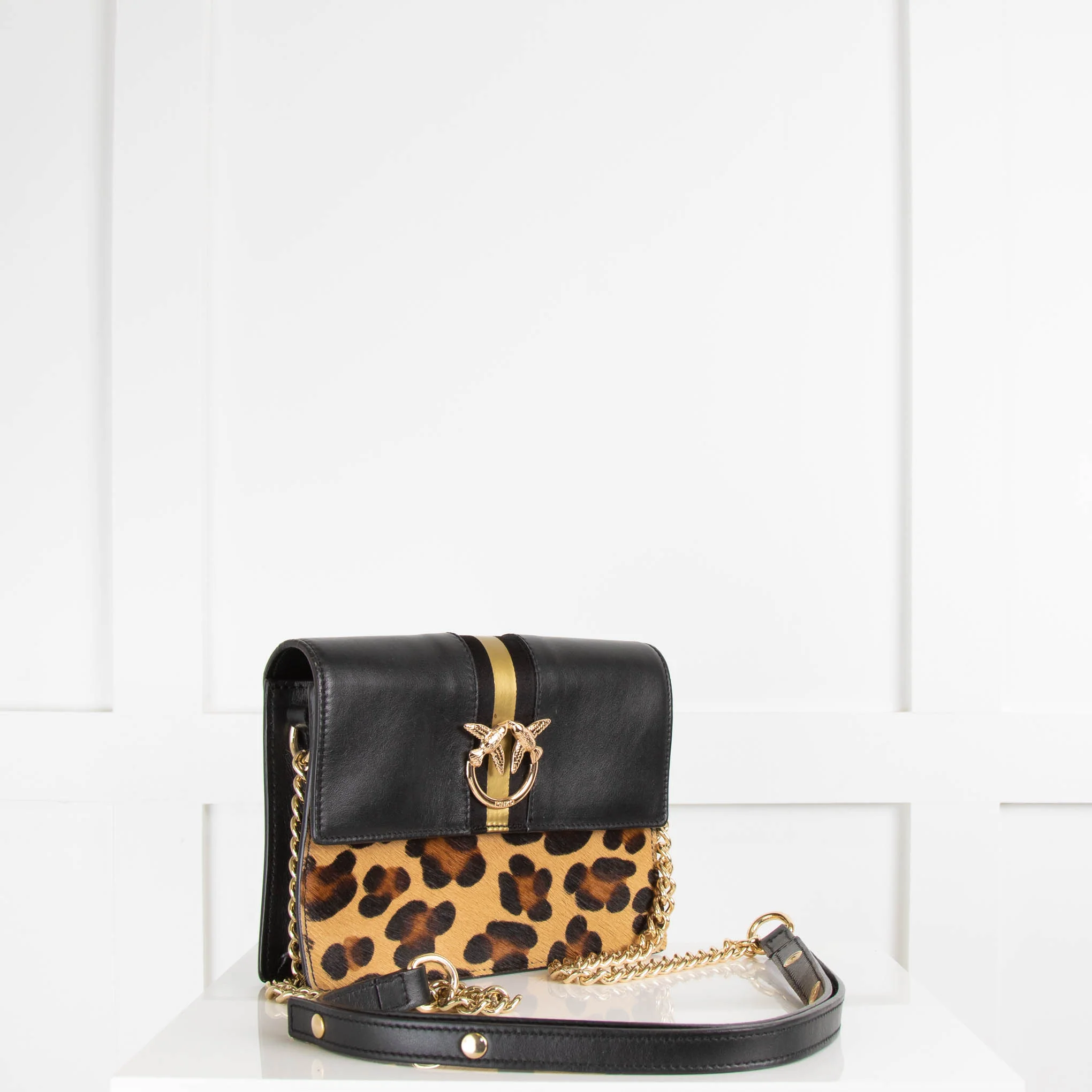 Pinko Crossbody with Leopard Panel - Image 2