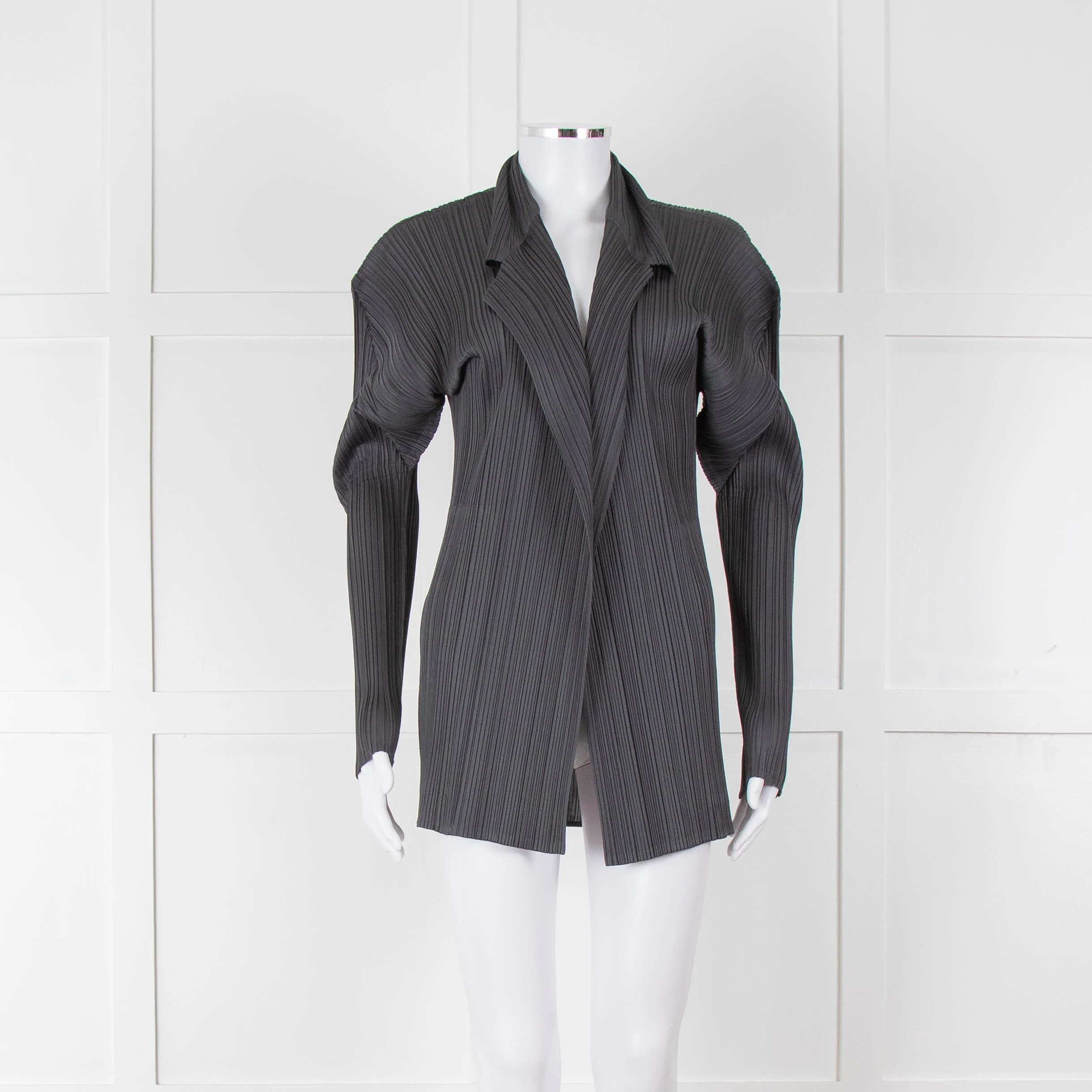 Issey Miyake Pleats Please Grey Pleated Jacket - Image 2