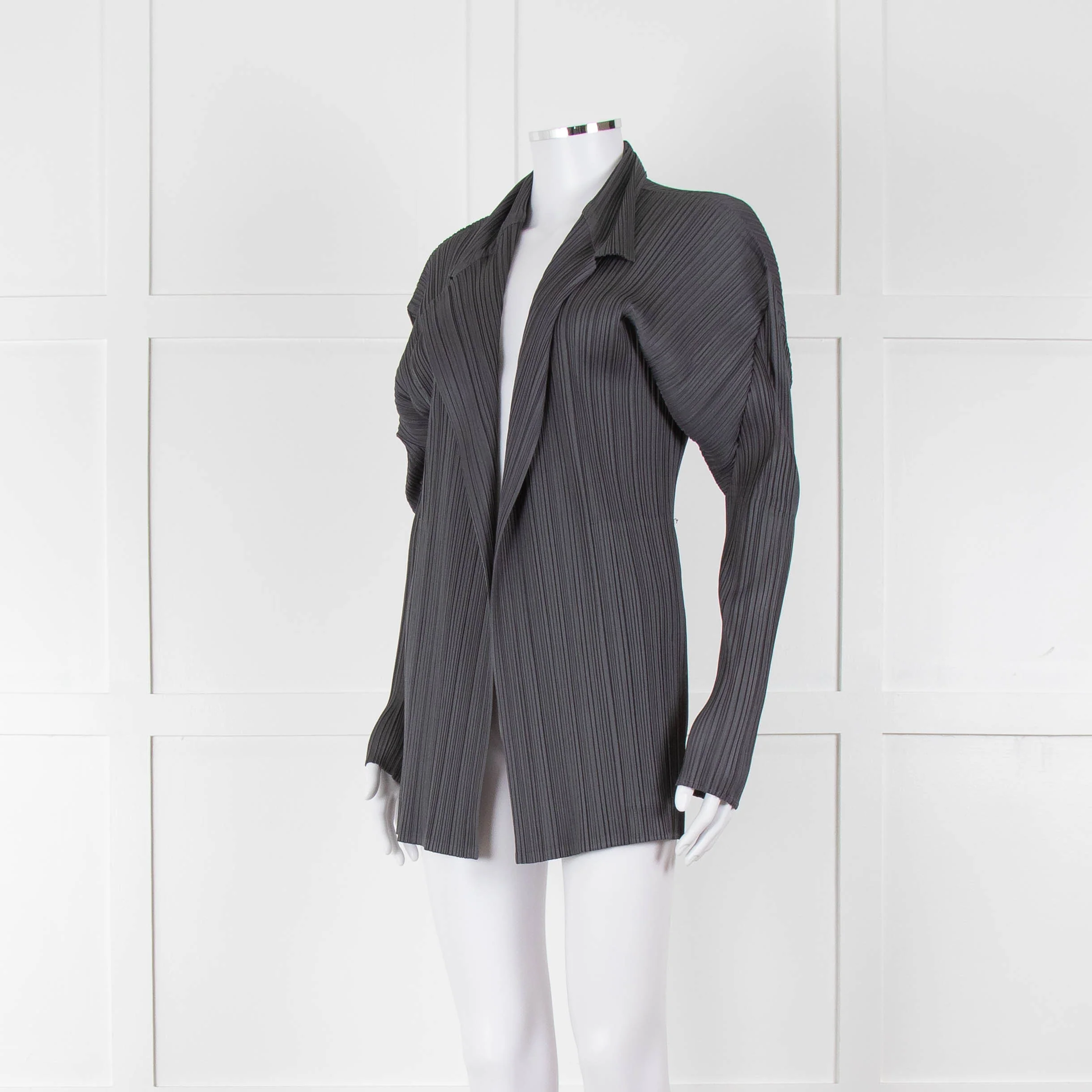 Issey Miyake Pleats Please Grey Pleated Jacket - Image 9