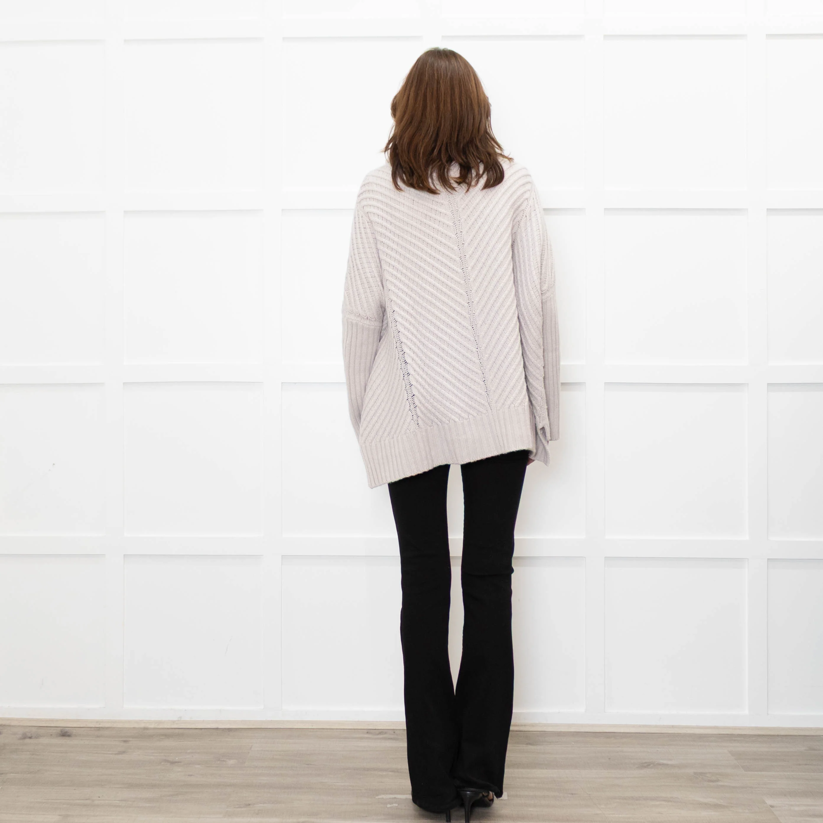 Podeny Putty Chunky Knit Polo Neck - Image 5