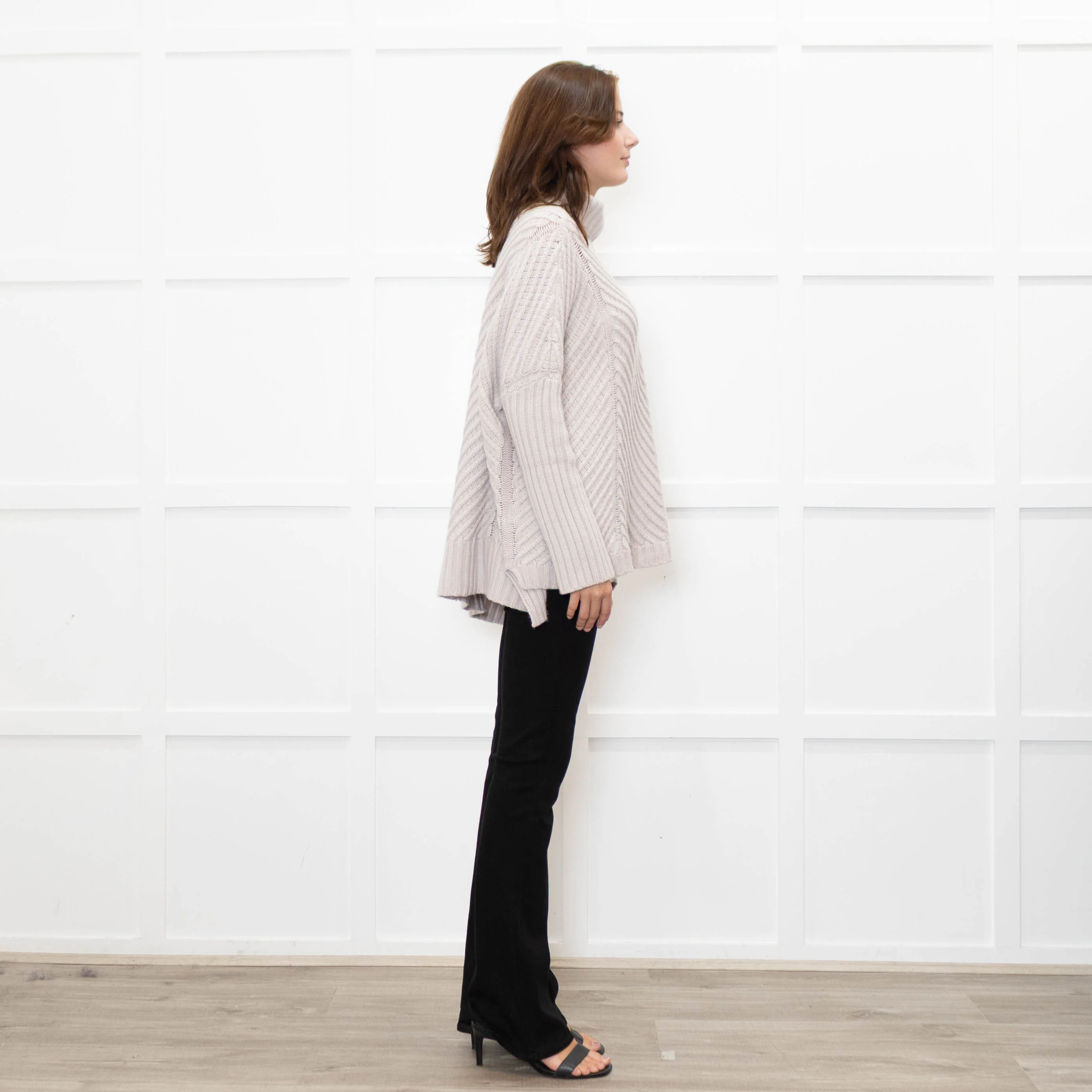 Podeny Putty Chunky Knit Polo Neck - Image 6