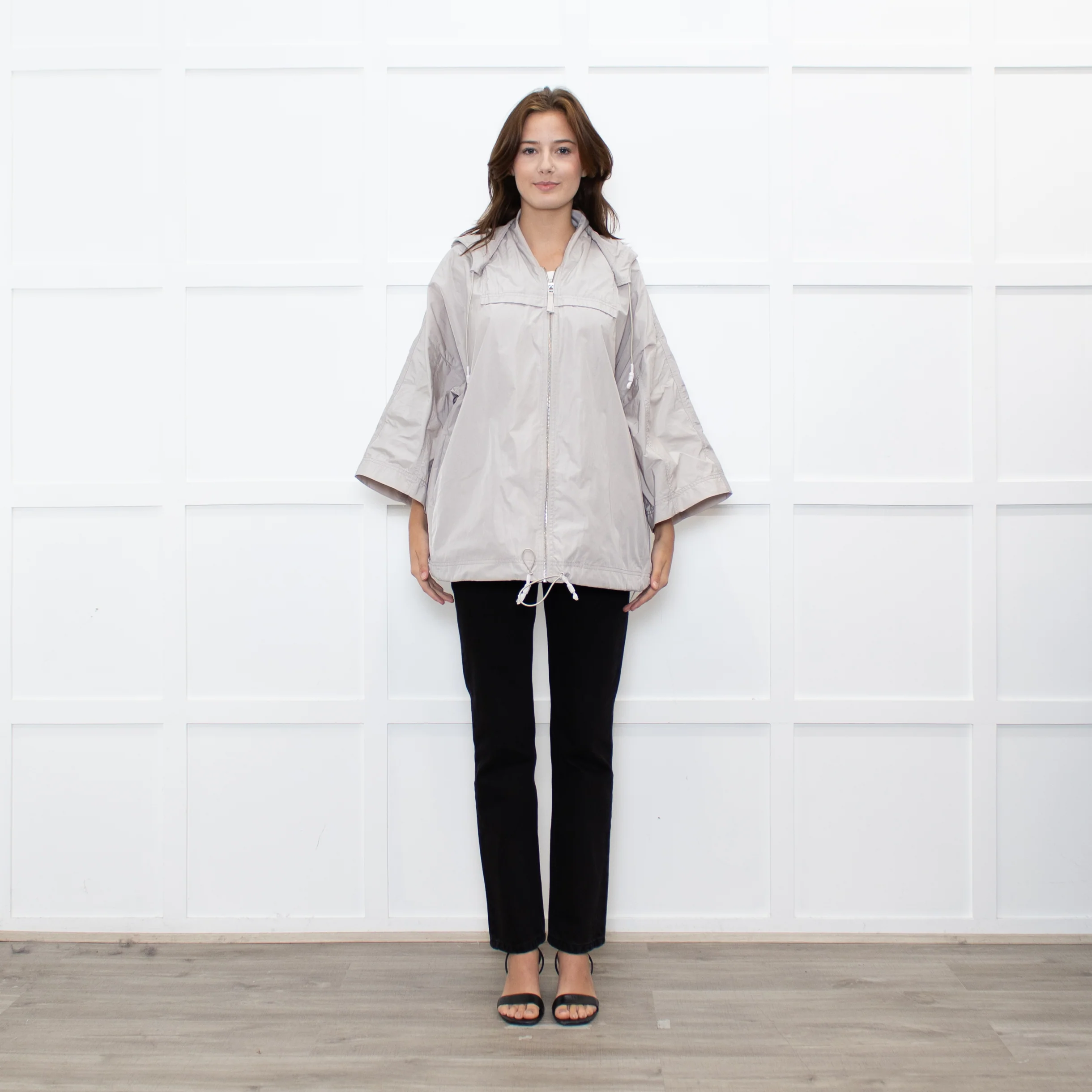 Poetry Beige Hooded Windstopper Jacket