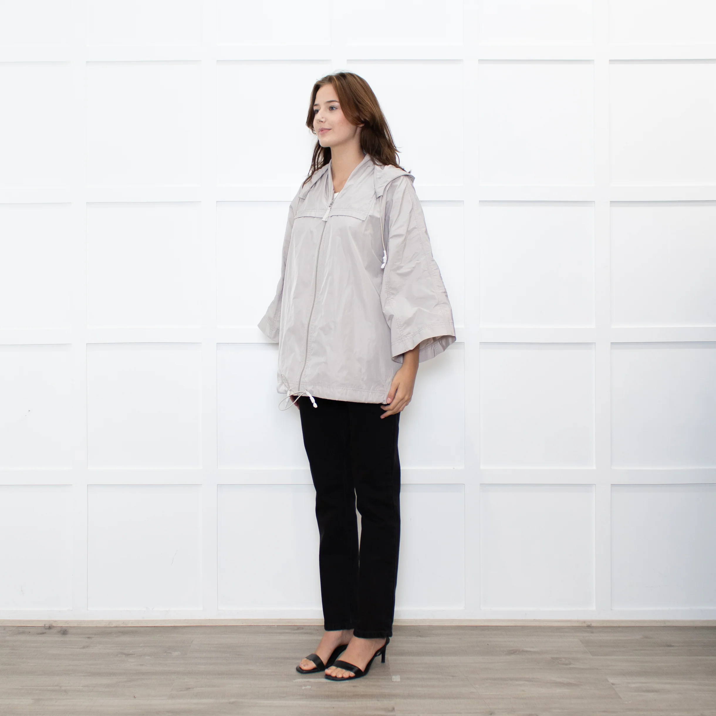 Poetry Beige Hooded Windstopper Jacket - Image 3