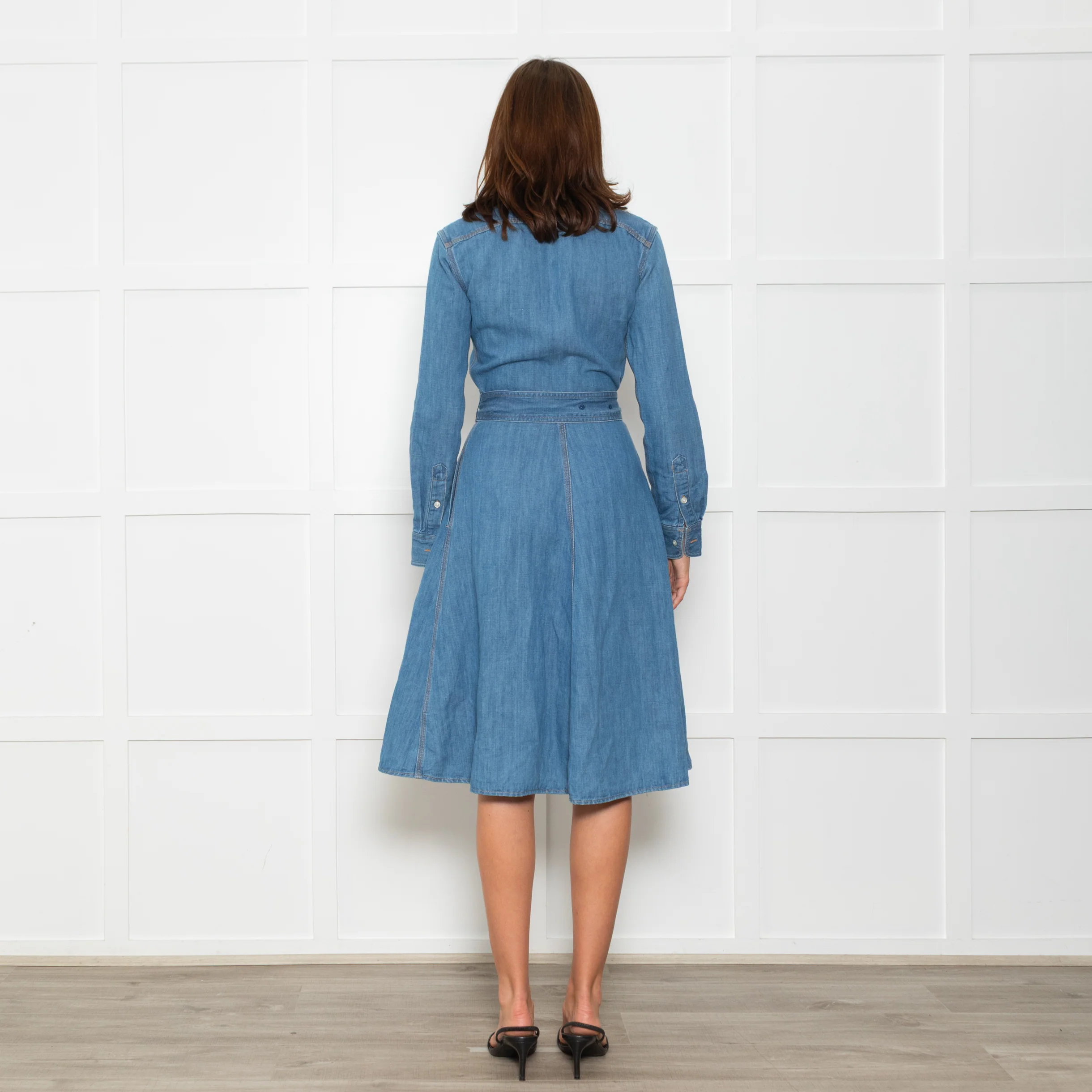 Polo Ralph Lauren Blue Denim Belted Shirt Dress - Image 5