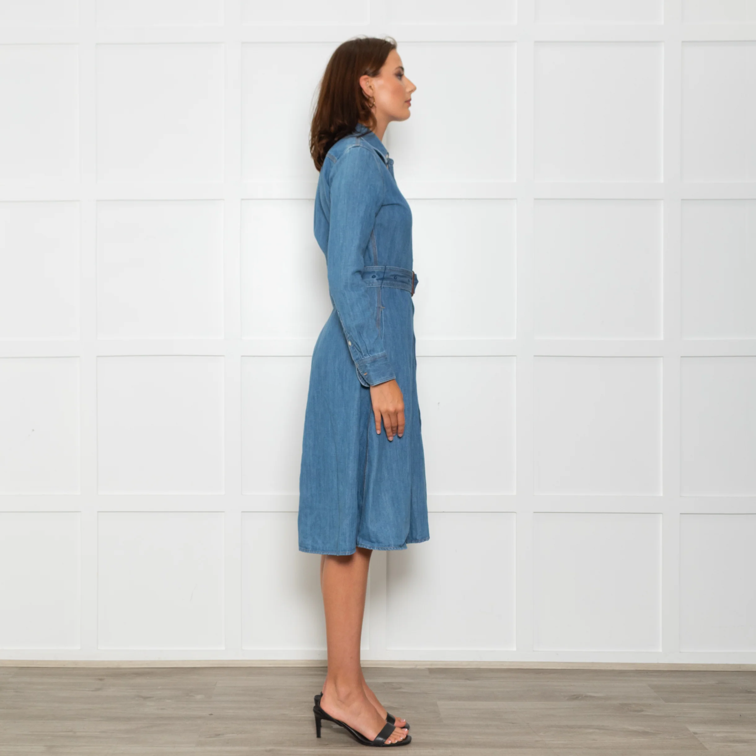 Polo Ralph Lauren Blue Denim Belted Shirt Dress - Image 6