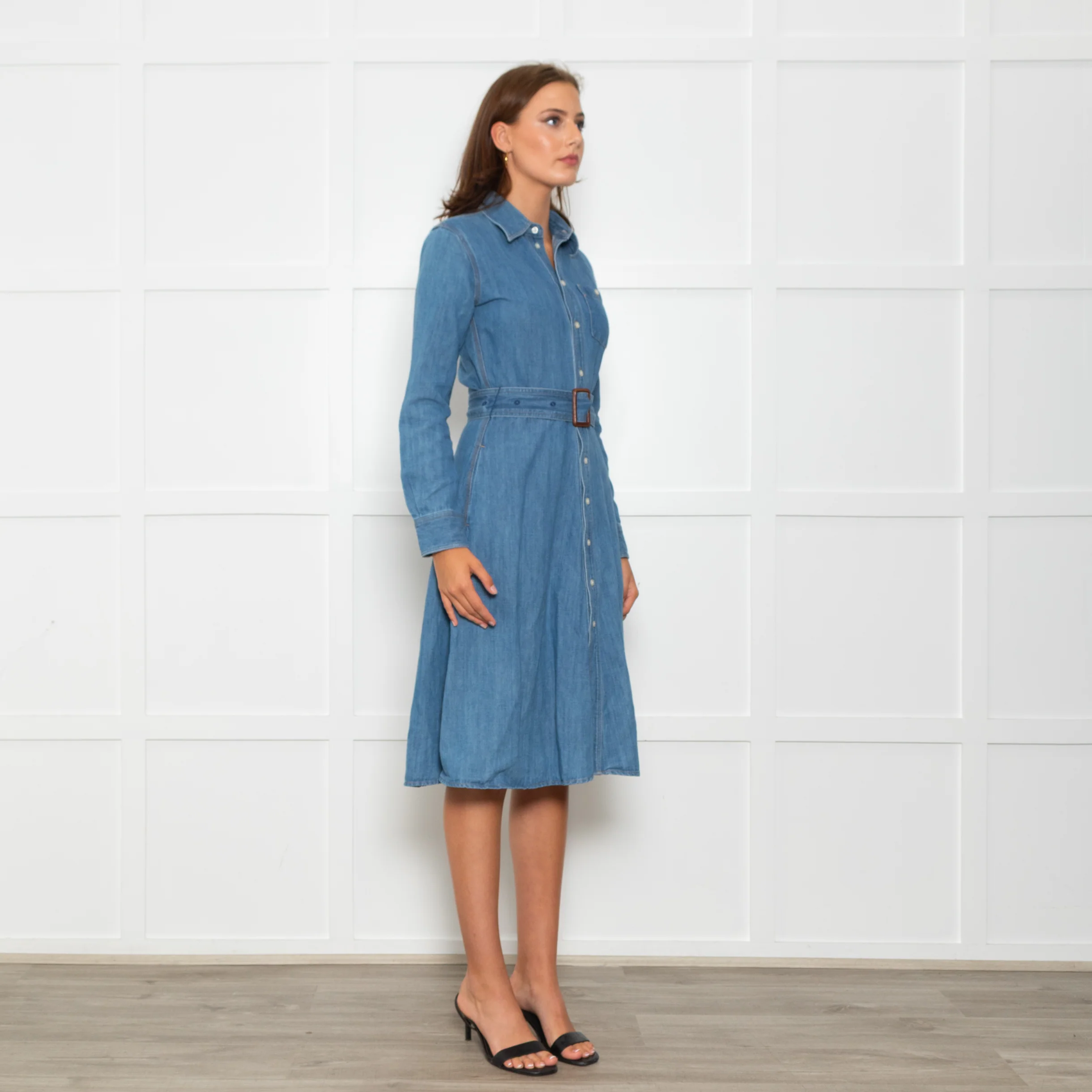 Polo Ralph Lauren Blue Denim Belted Shirt Dress - Image 7