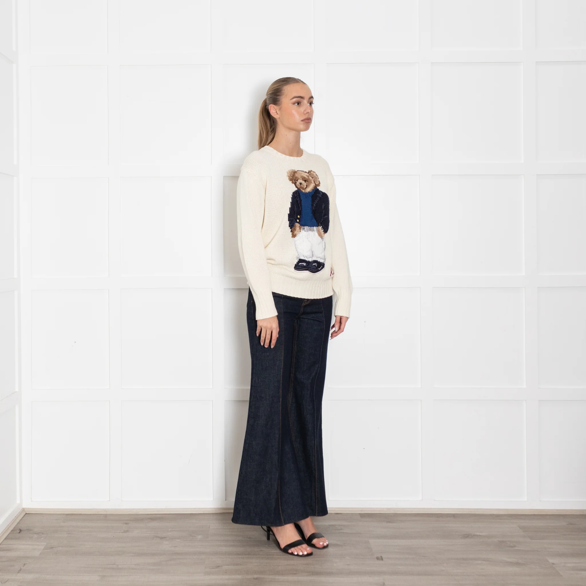 Polo Ralph Lauren Cream Cotton Jumper With Teddy Bear Motif - Image 7