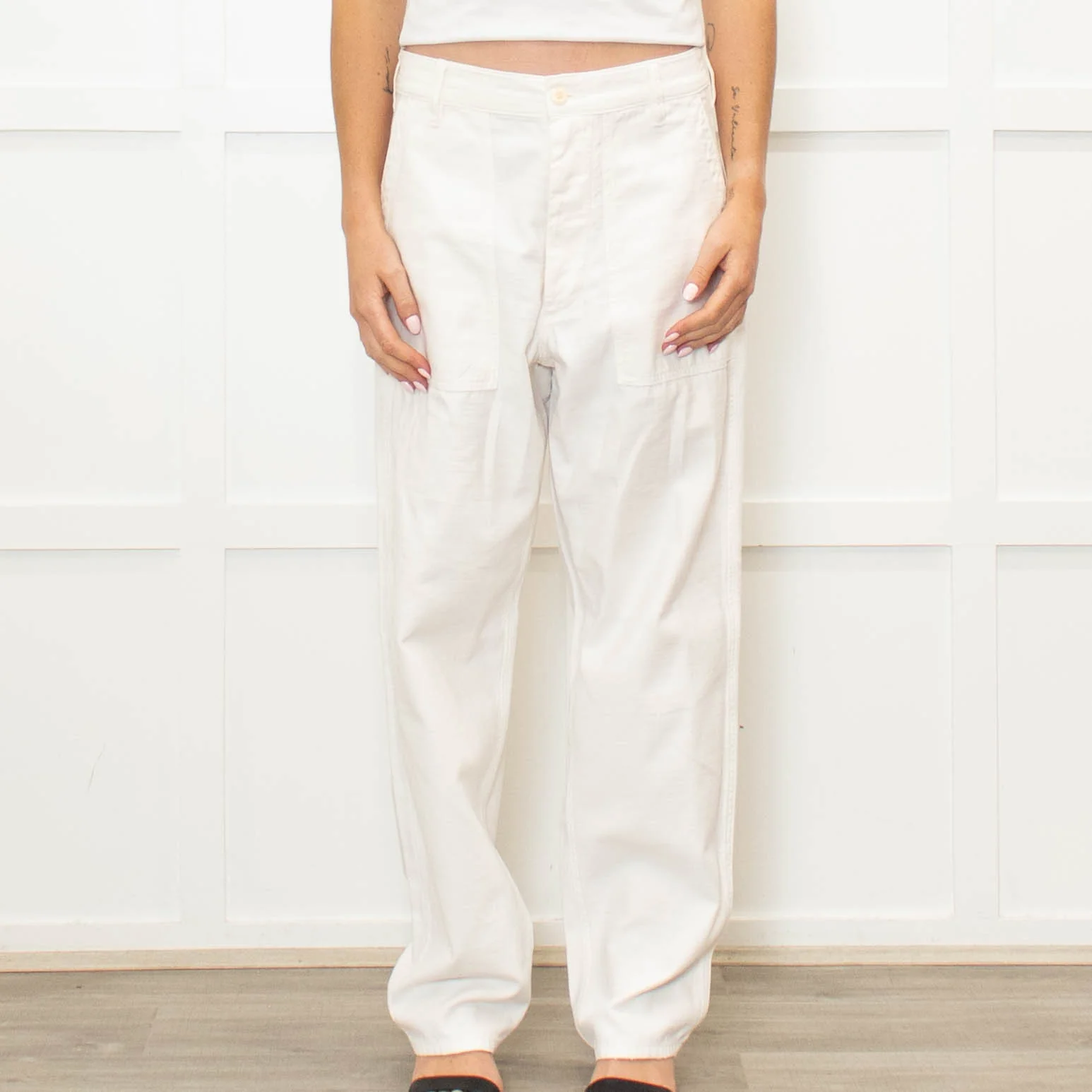 Polo Ralph Lauren White Utility Style Jeans - Image 2