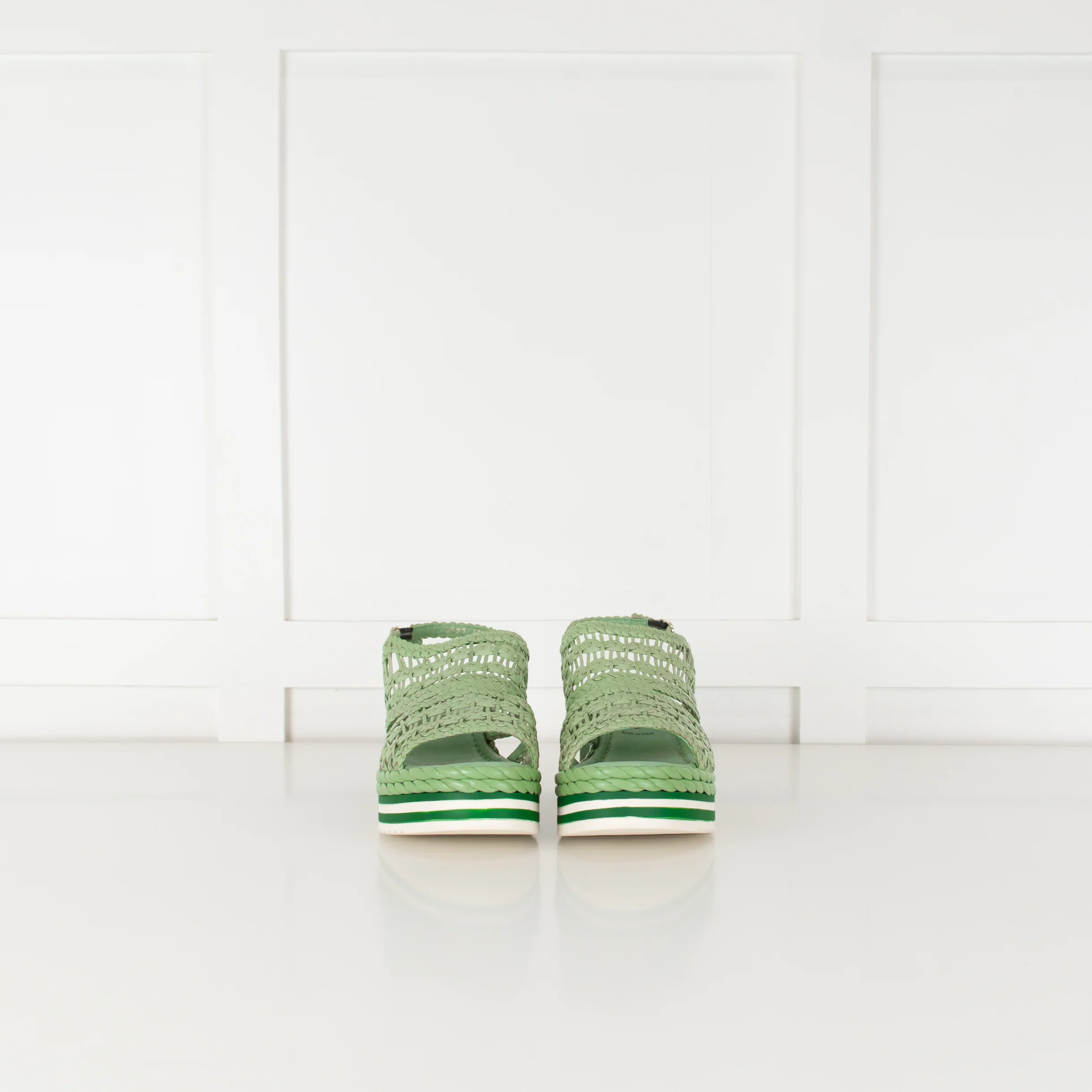 Pons Quintana Mint Green Leather Don Platform Sandal - Image 2