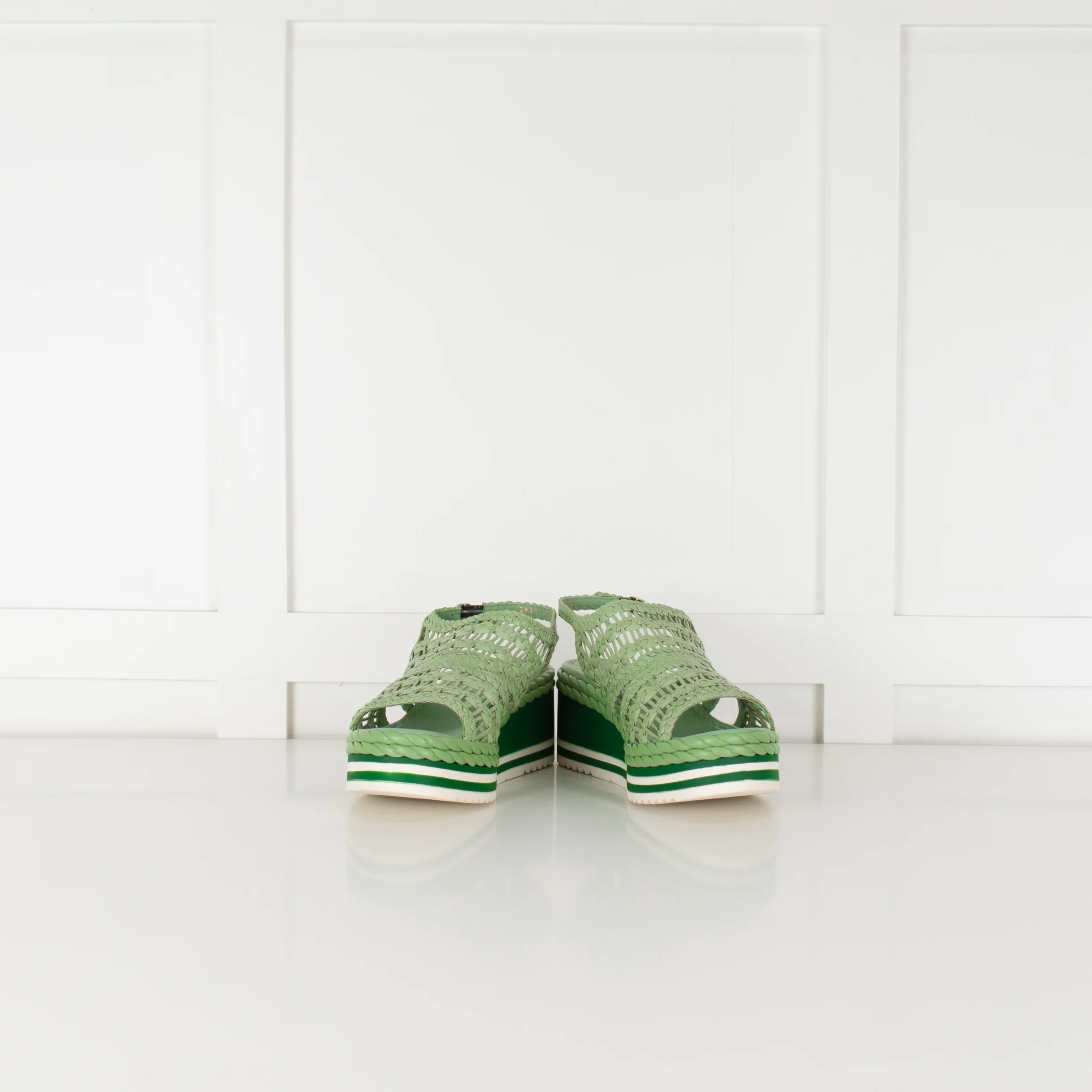 Pons Quintana Mint Green Leather Don Platform Sandal - Image 6