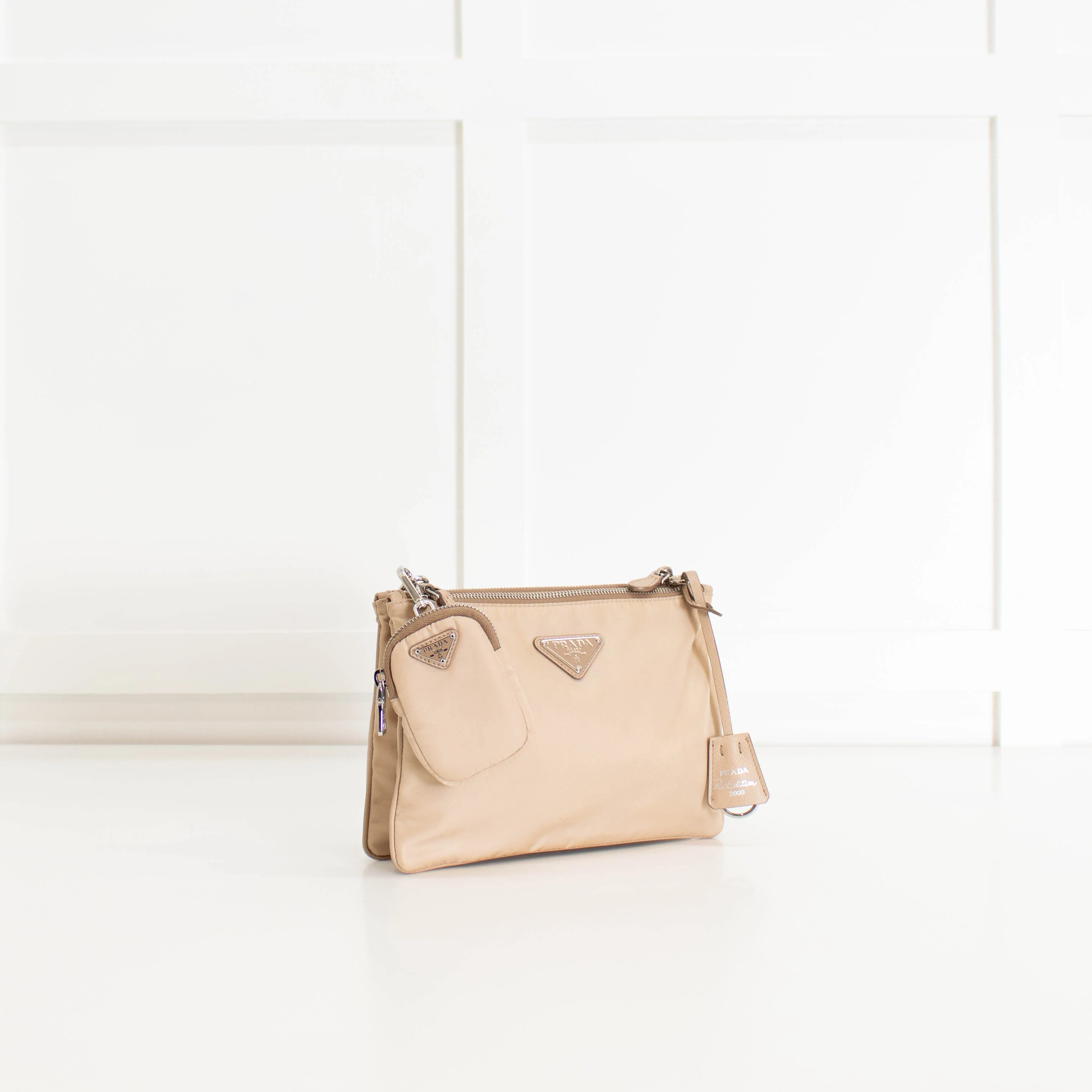 Prada Beige Nylon Re-Edition 2000 Crossbody Bag - Image 6