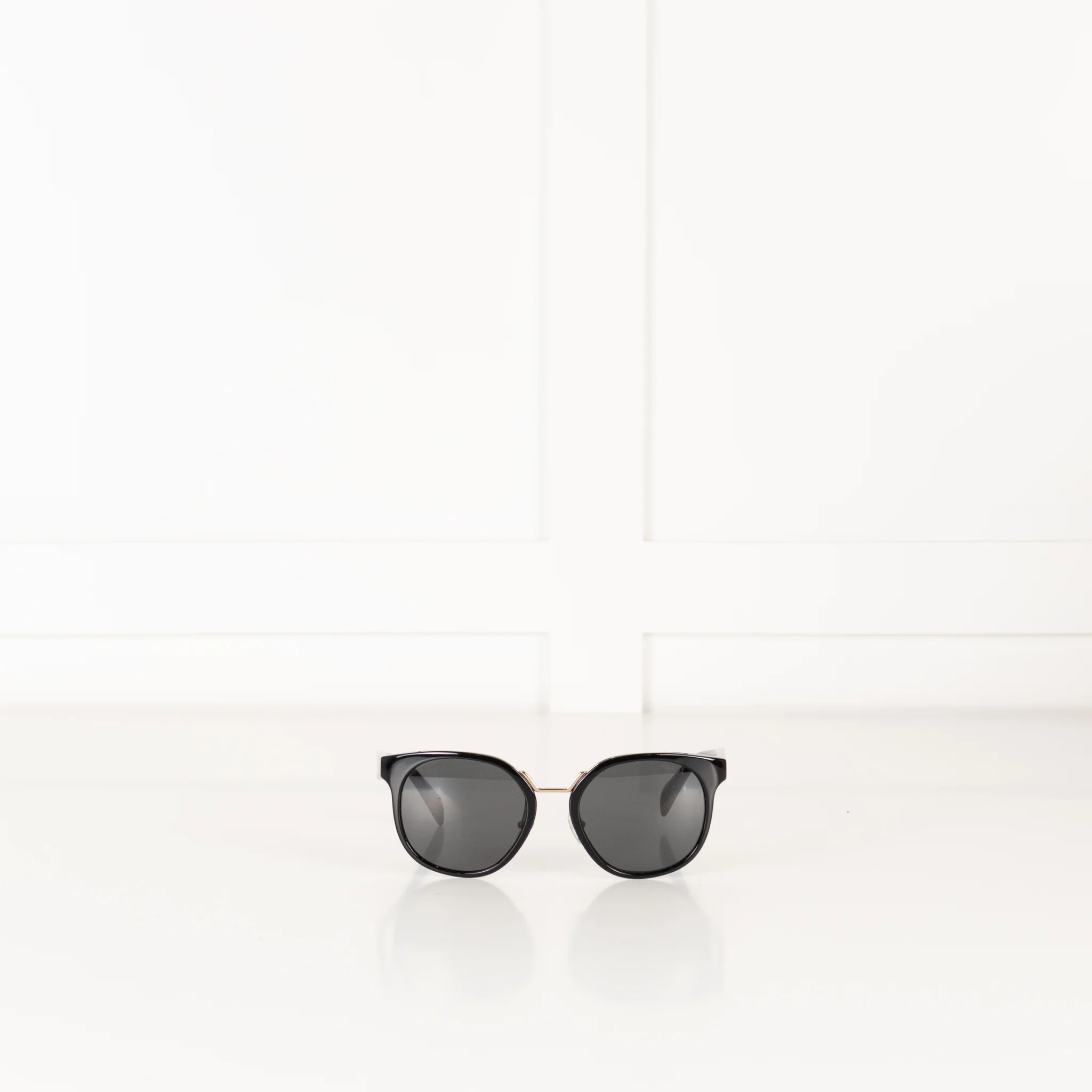 Prada Black & Gold Frame Sunglasses